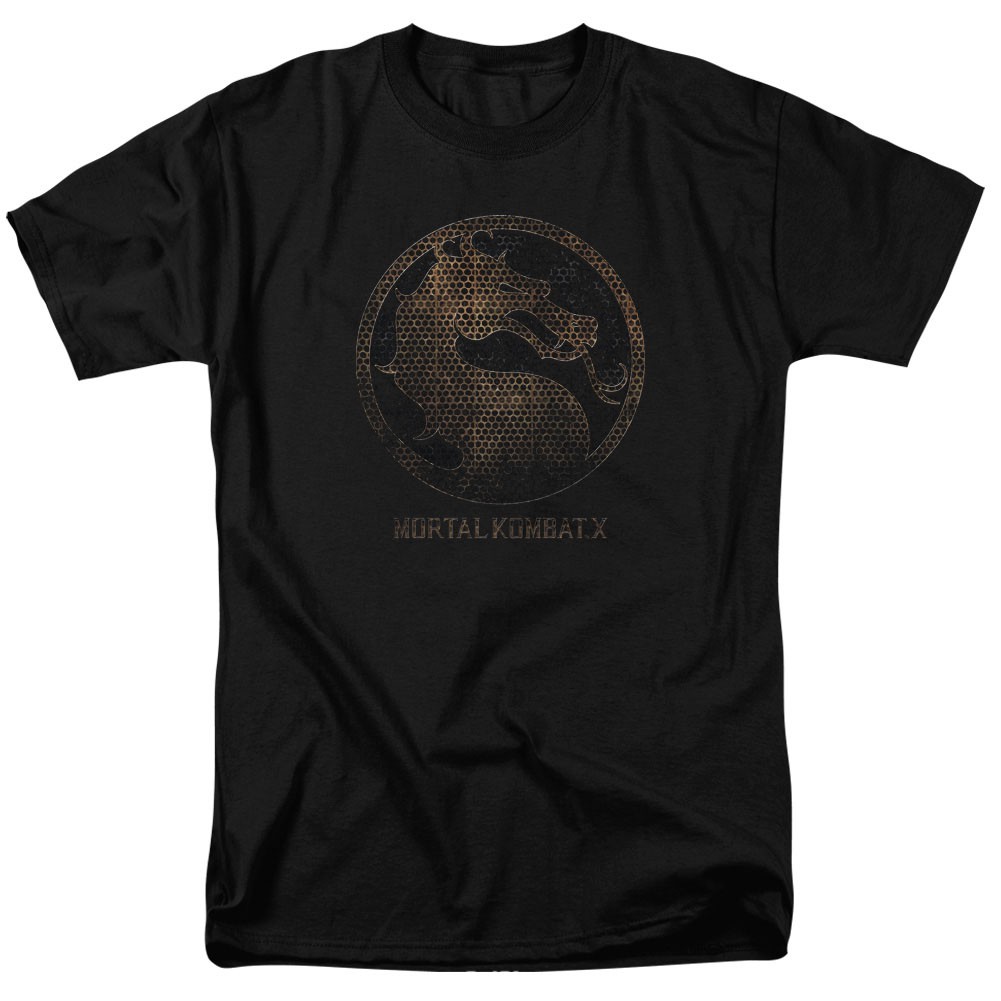 Mortal Kombat X Metal Seal Black T-Shirt, Black