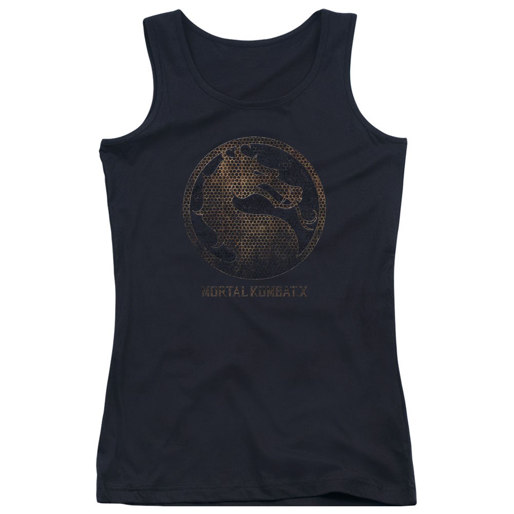 Mortal Kombat X Metal Seal Black Juniors Tank Top, Black