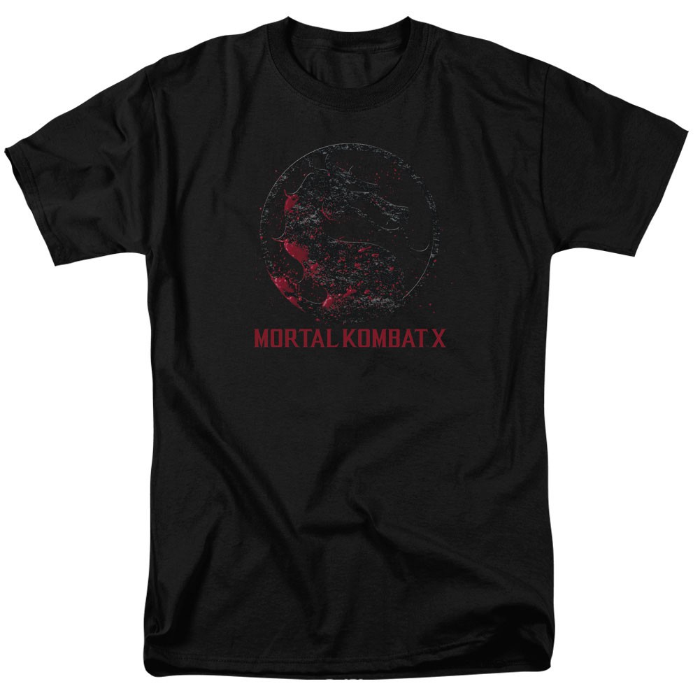 Mortal Kombat X Bloody Seal Black T-Shirt, Black