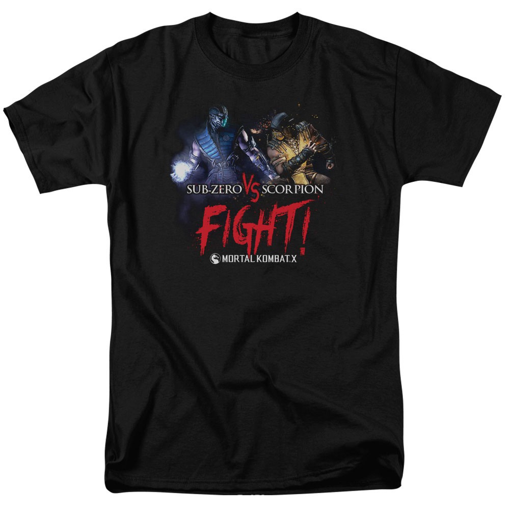 Mortal Kombat X Fight Black T-Shirt, Black