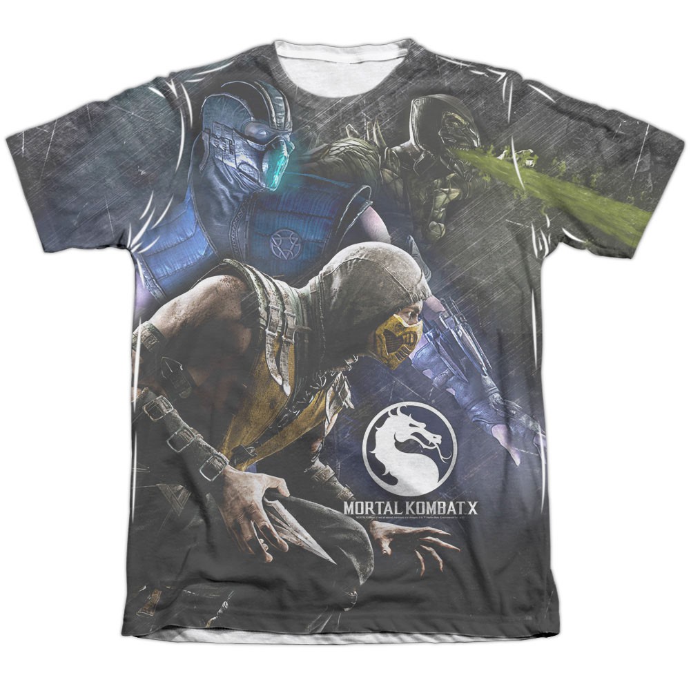 Mortal Kombat X Three Of A Kind White Sublimation T-Shirt, White