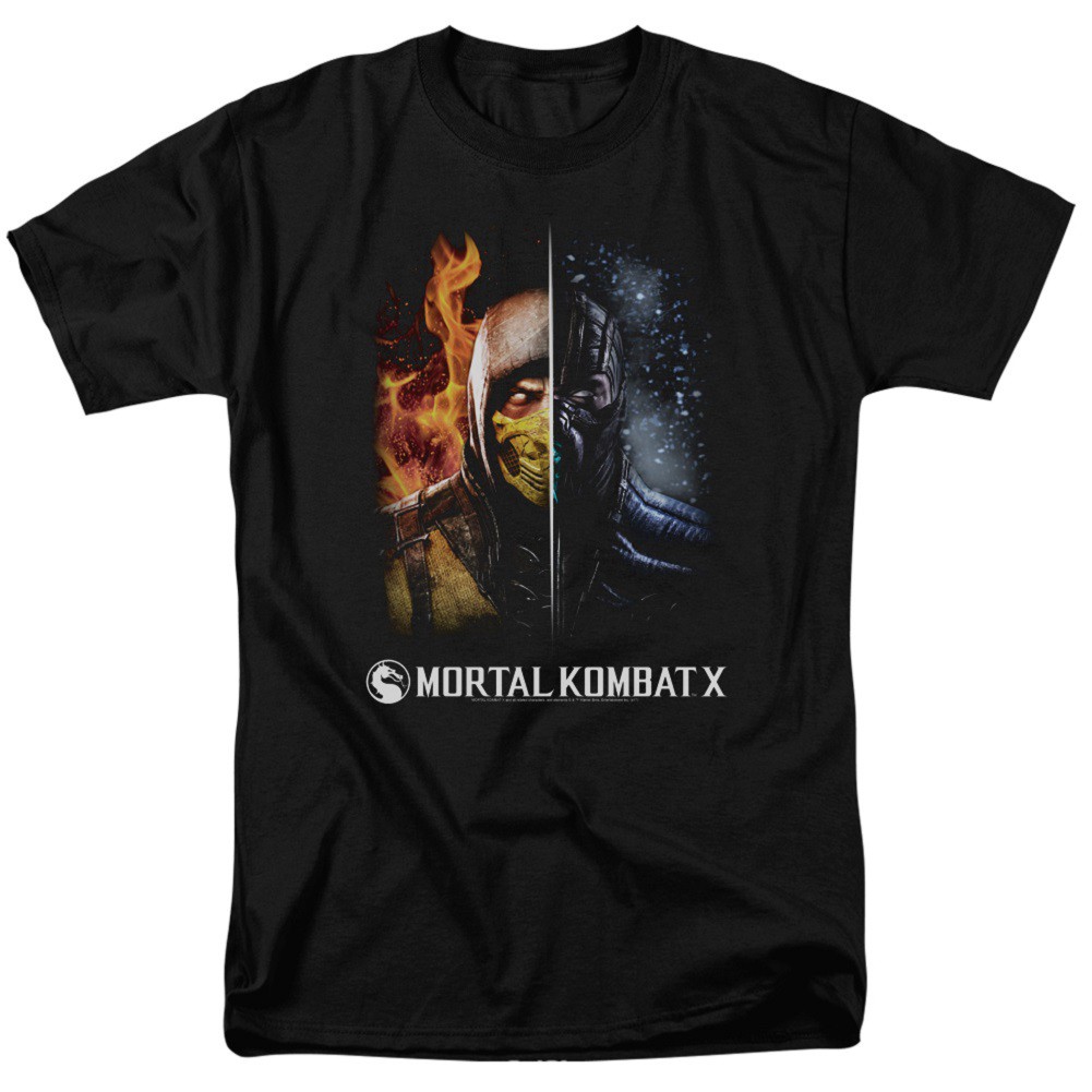 Mortal Kombat Fire and Ice Tshirt, Black