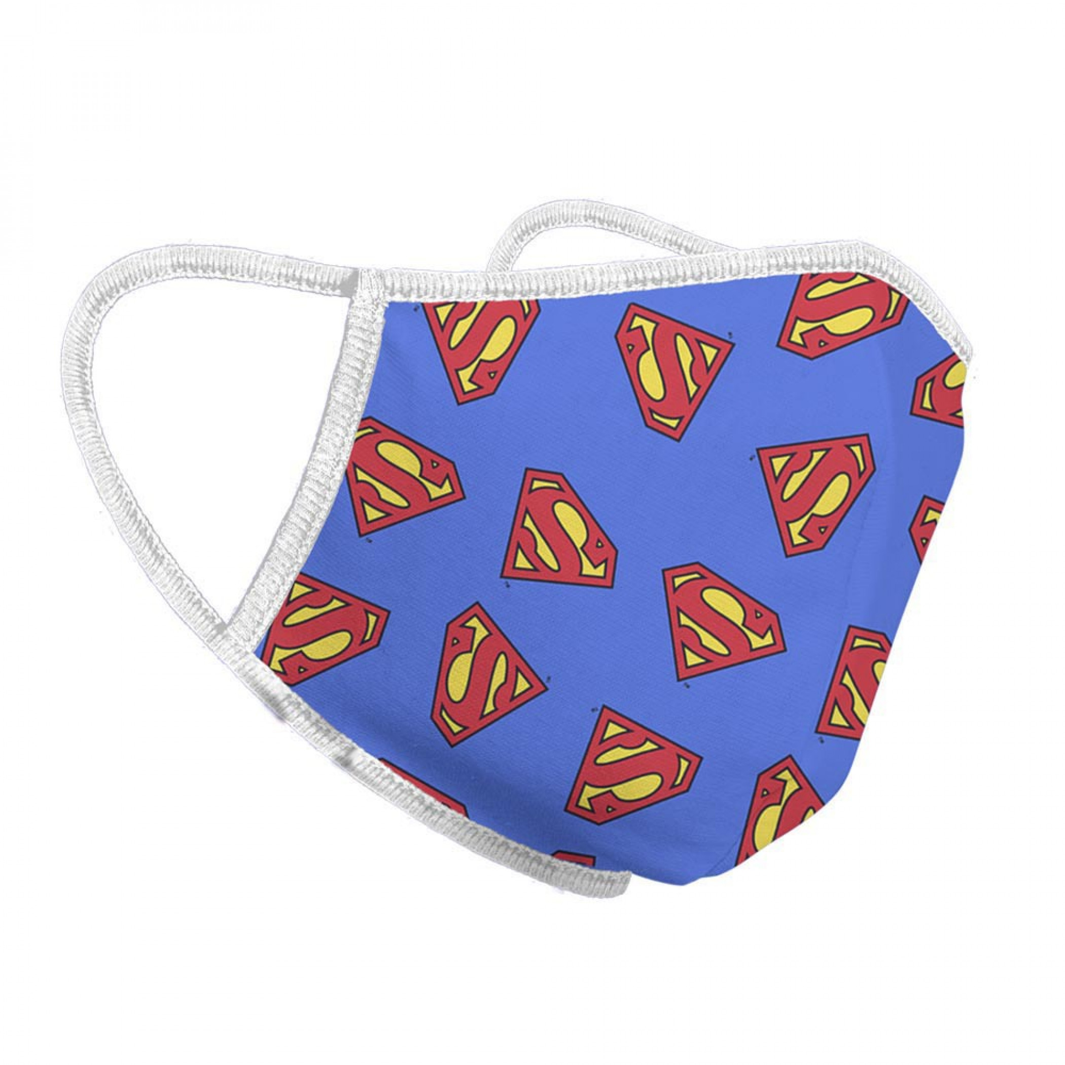 Superman Symbols All Over Print Face Mask, Multi-Color