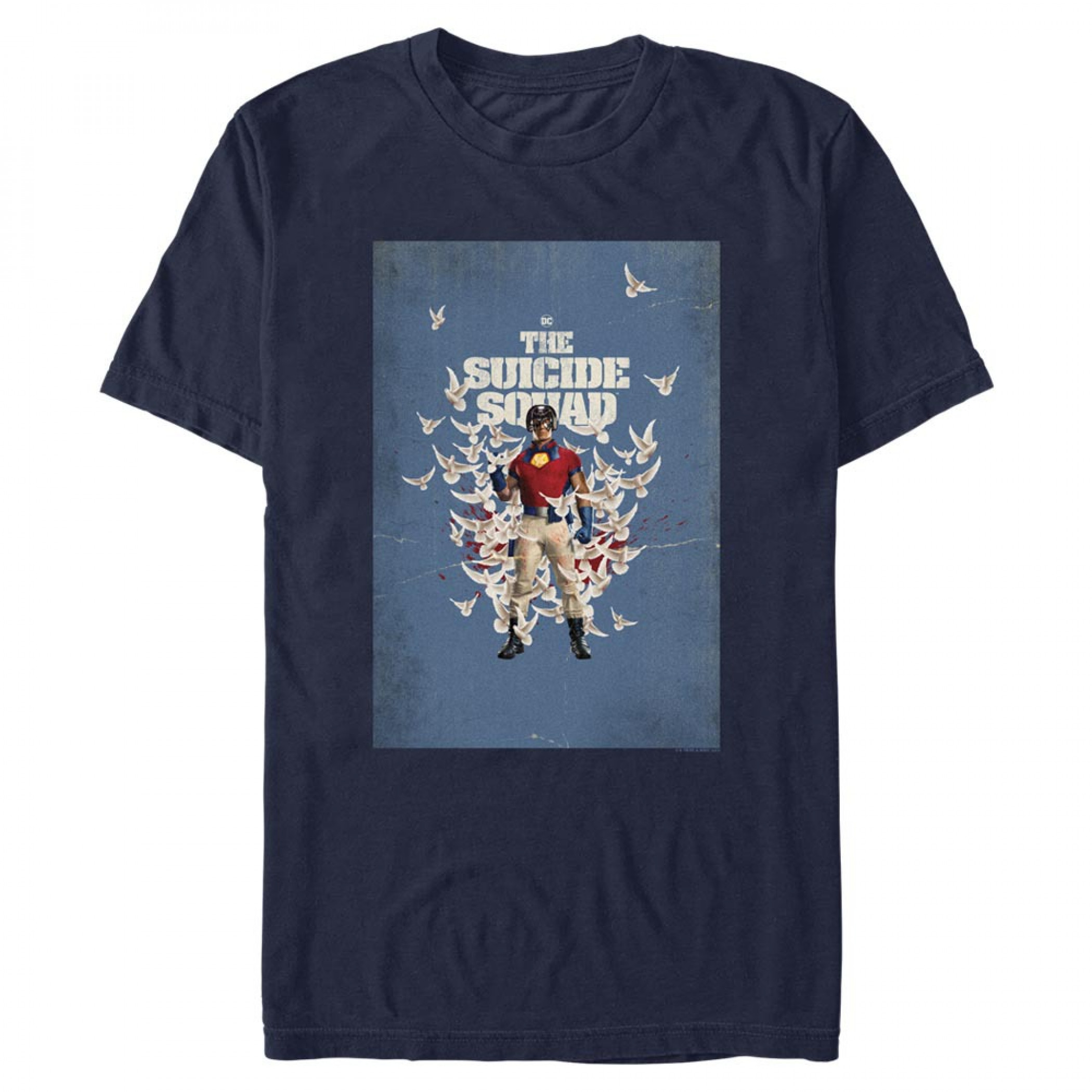 The Suicide Squad Peacemaker Character Doves Poster Men's T-Shirt, Multi-Color