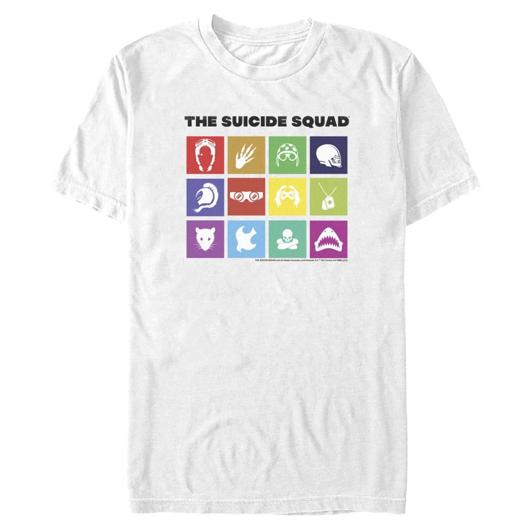 The Suicide Squad Multi-Color Character Icons Men's T-Shirt, Multi-Color
