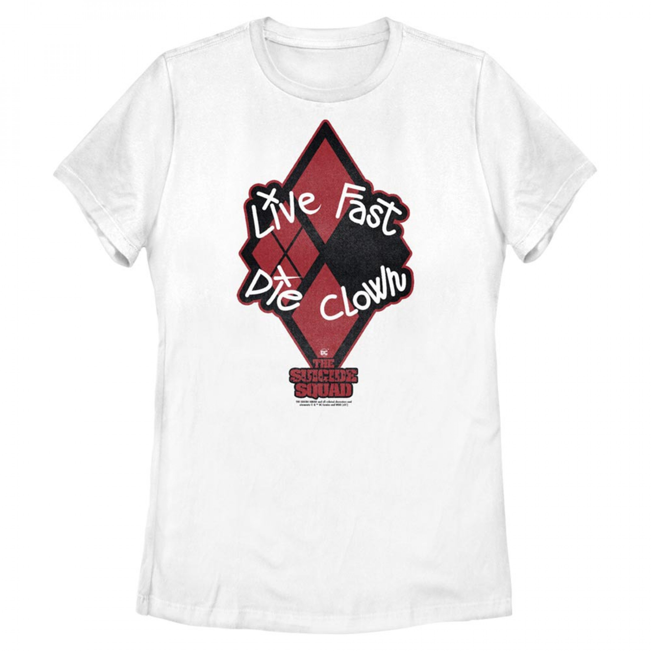 The Suicide Squad Harley Quinn Live Fast Juniors T-Shirt, Multi-Color