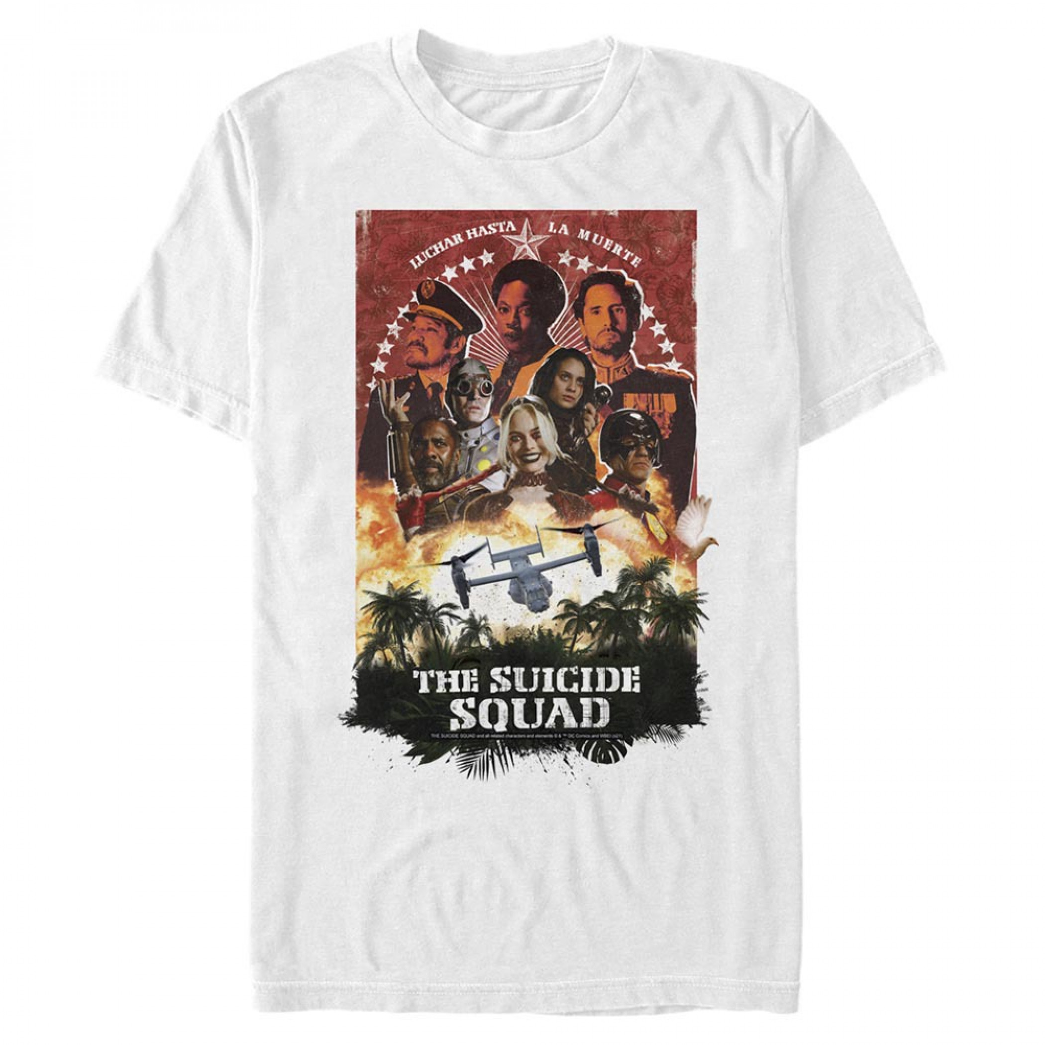 The Suicide Squad Plane Movie Poster Men's T-Shirt, Multi-Color