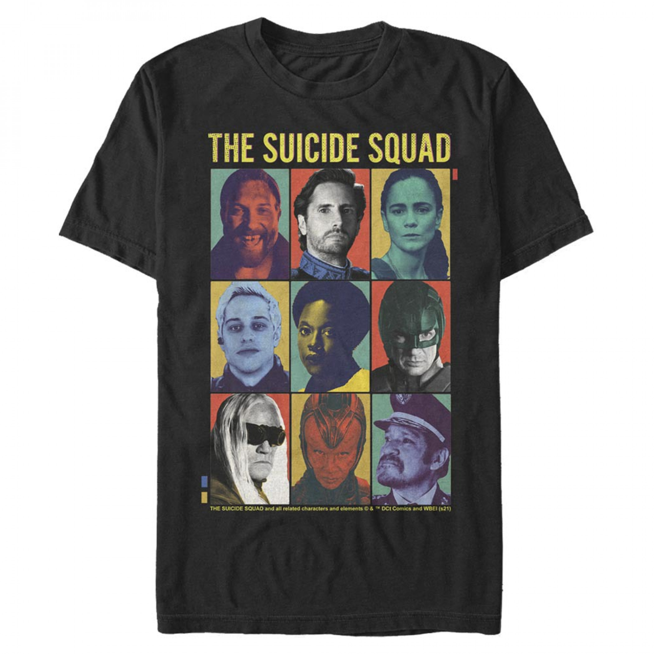 The Suicide Squad Box Up Portraits Men's T-Shirt, Multi-Color