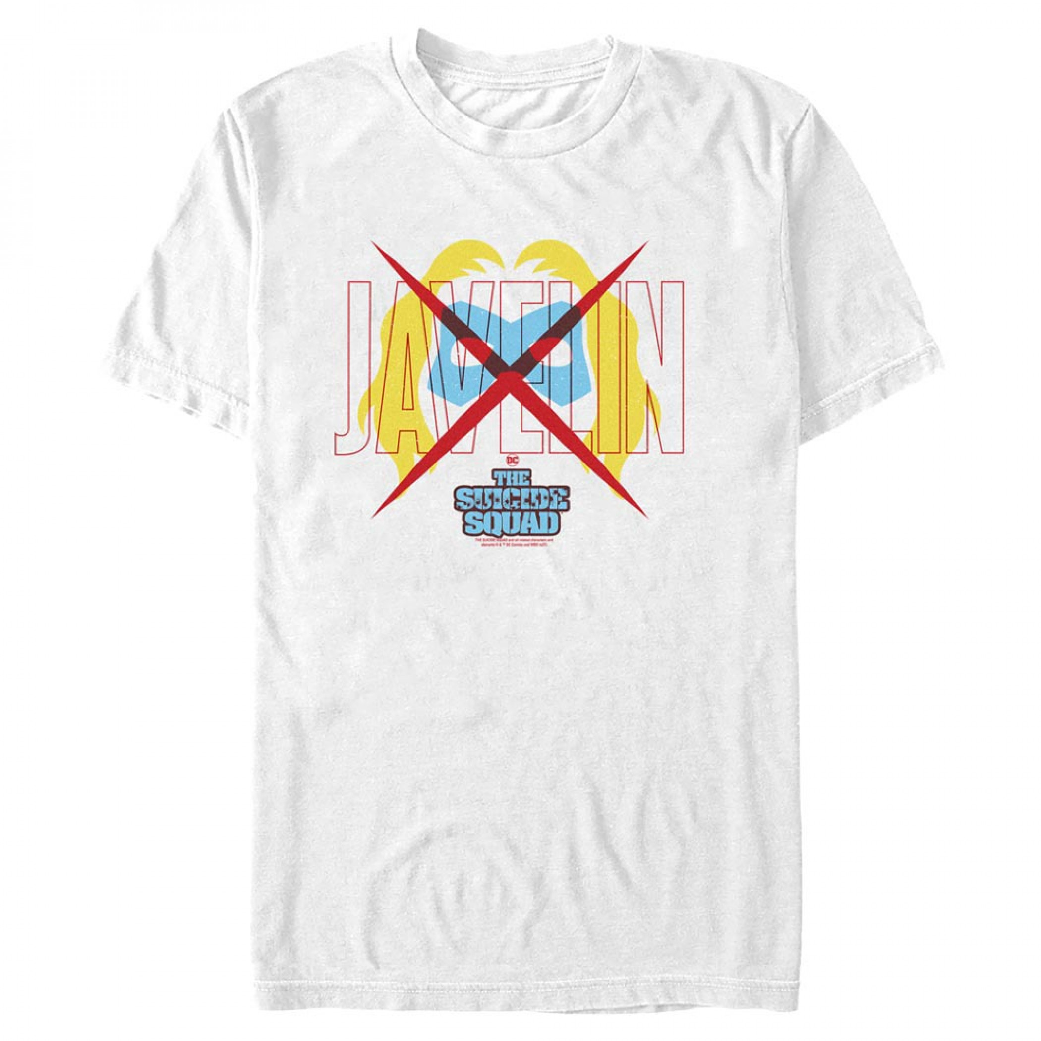 The Suicide Squad Javelin Icon and Mask Men's T-Shirt, White