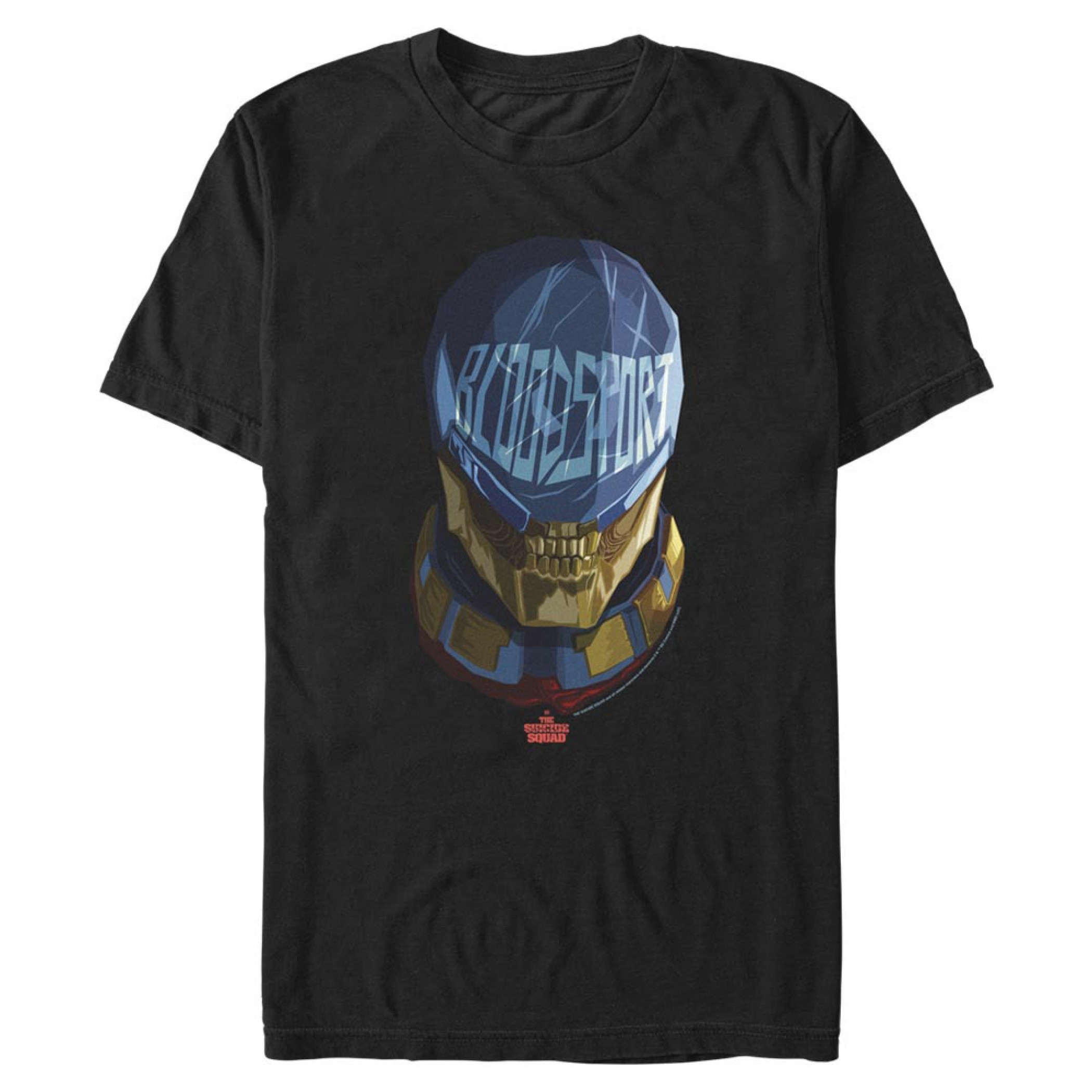 The Suicide Squad Bloodsport Stylized Character Portrait Men's T-Shirt, Multi-Color