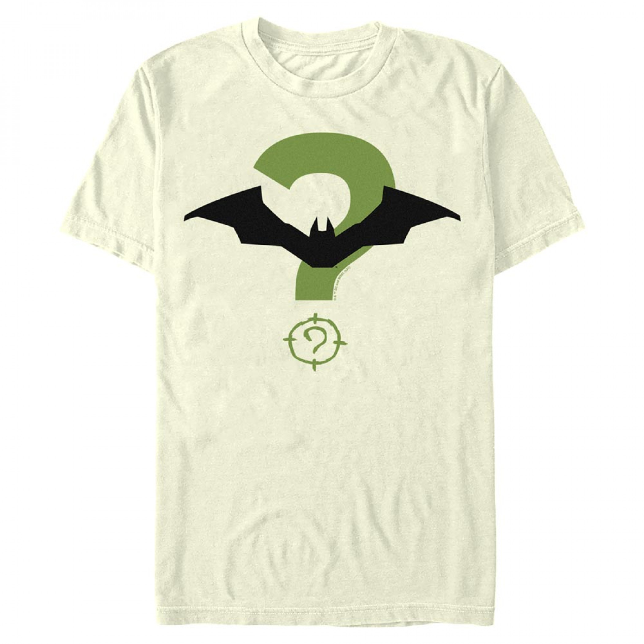 DC Comics The Batman Riddler and Bat Logo T-Shirt, Beige