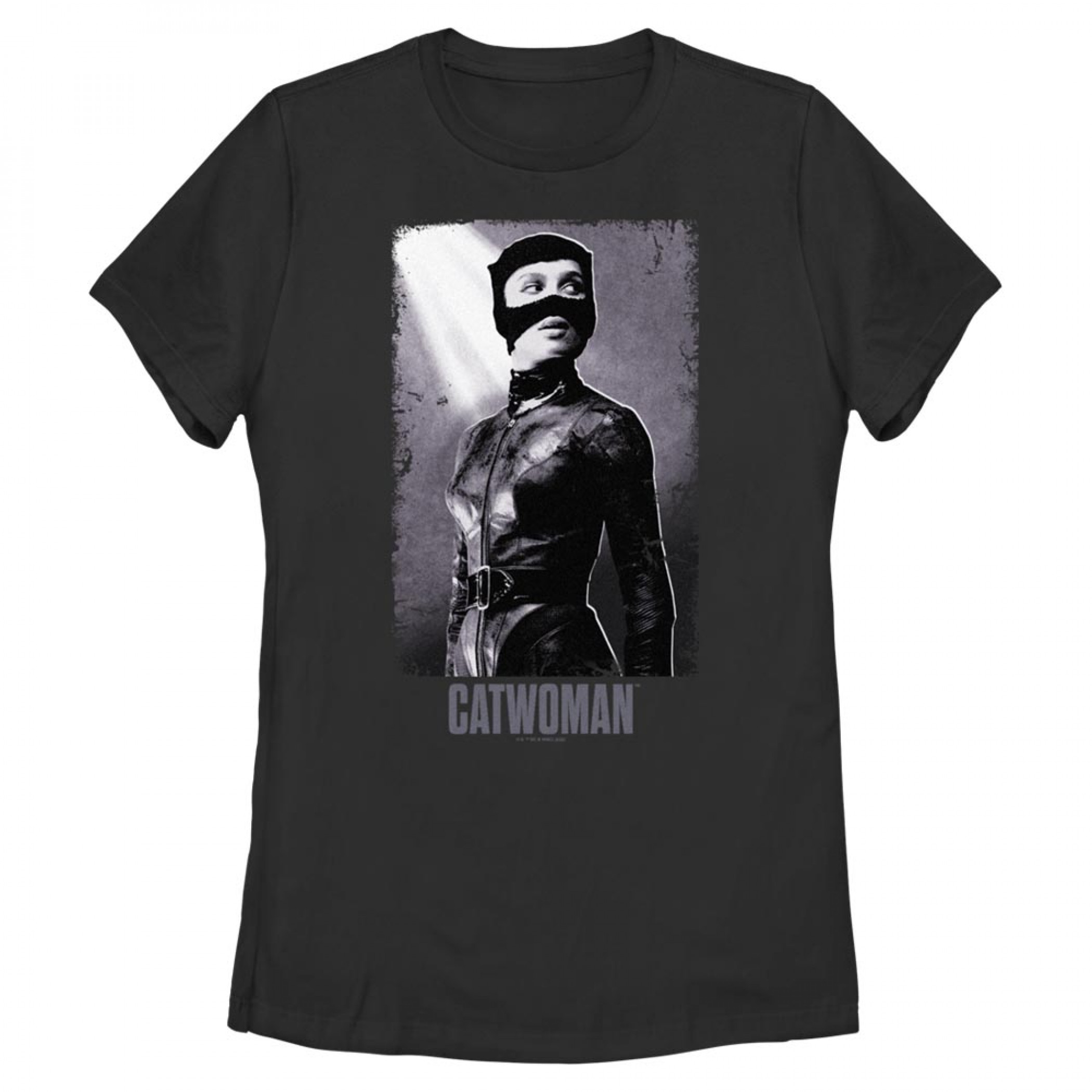 DC Comics The Batman Catwoman Noir Poster Juniors T-Shirt, Black
