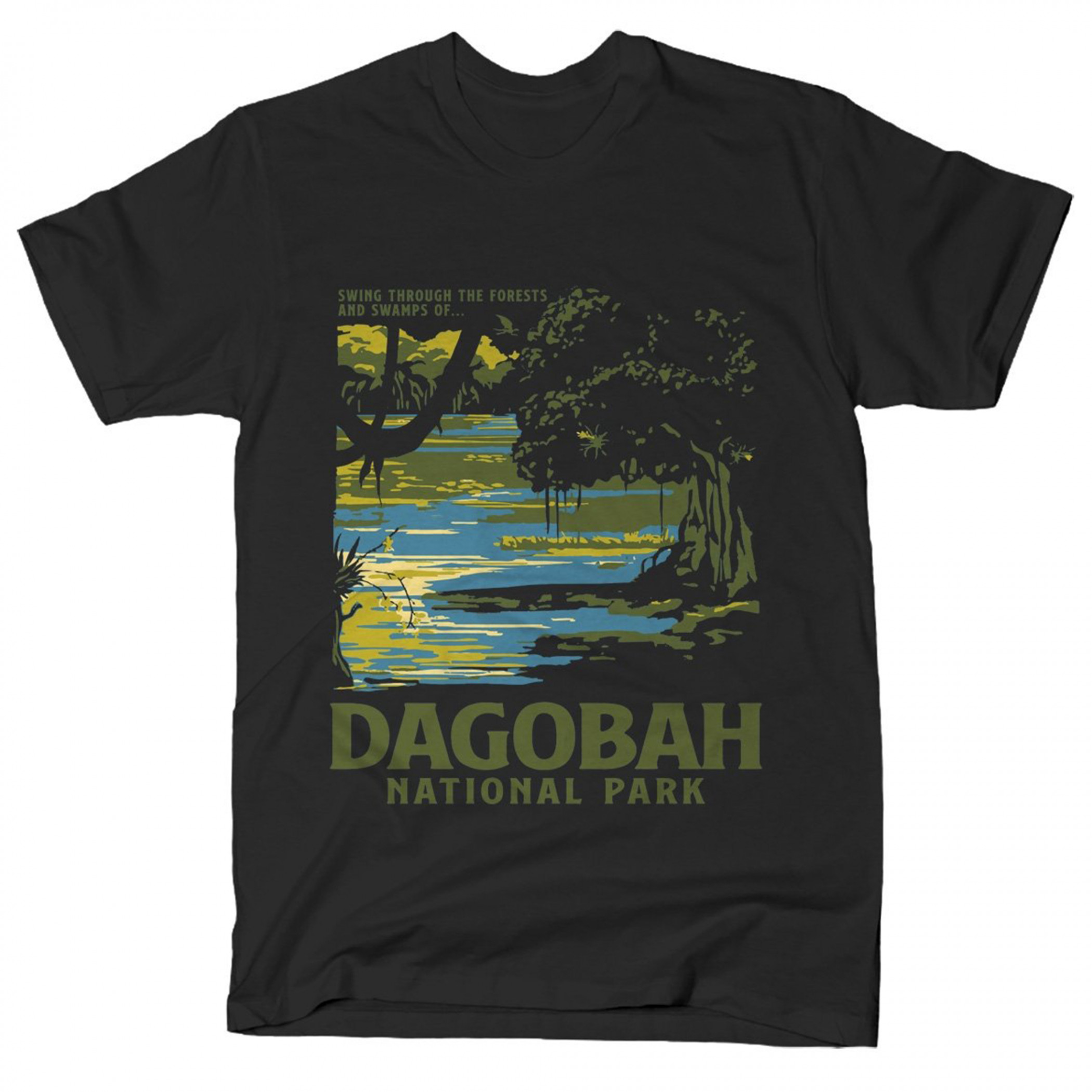 Star Wars Dagobah National Park T-Shirt, Black