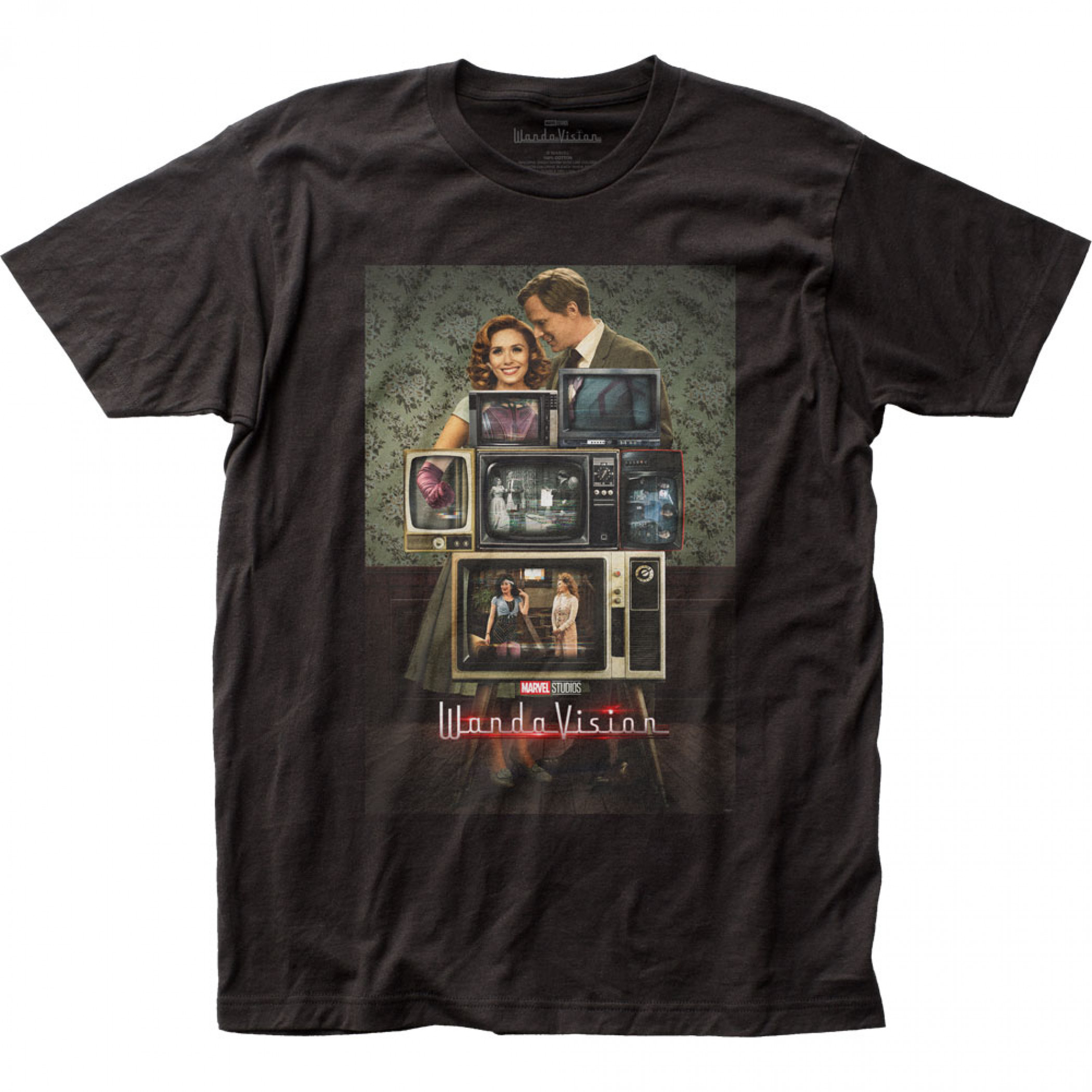 Marvel Studios WandaVision TV Poster T-Shirt, Black