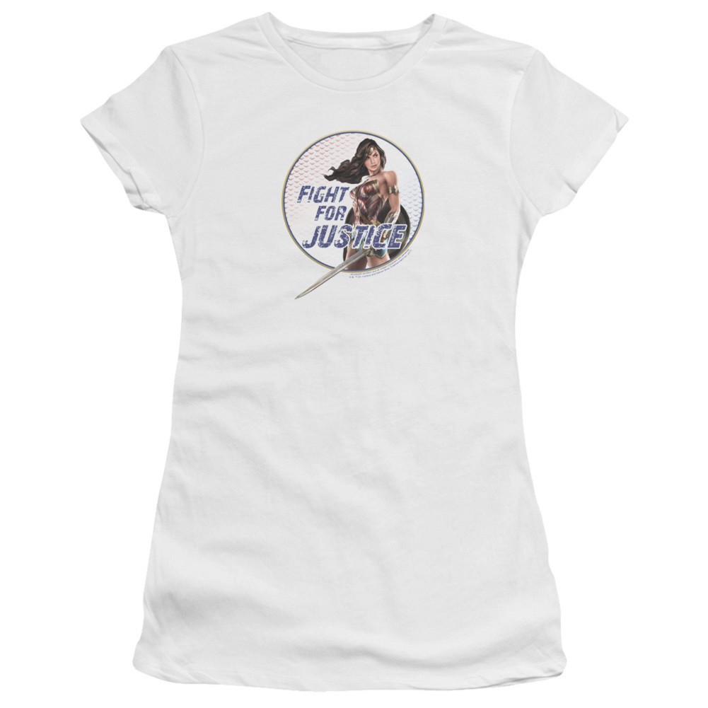 Wonder Woman Fight For Justice Women's Tshirt, White