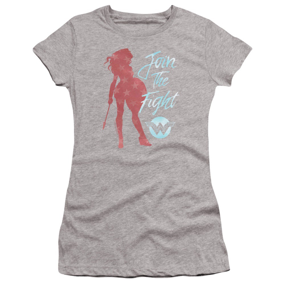 Wonder Woman Join The Fight Women's Tshirt, Grey