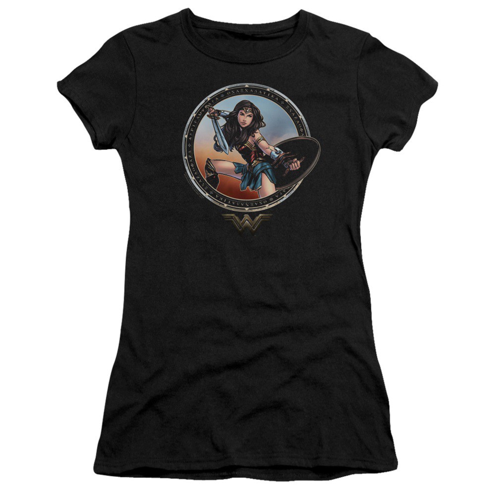 Wonder Woman Ready For Battle Women's Tshirt, Black