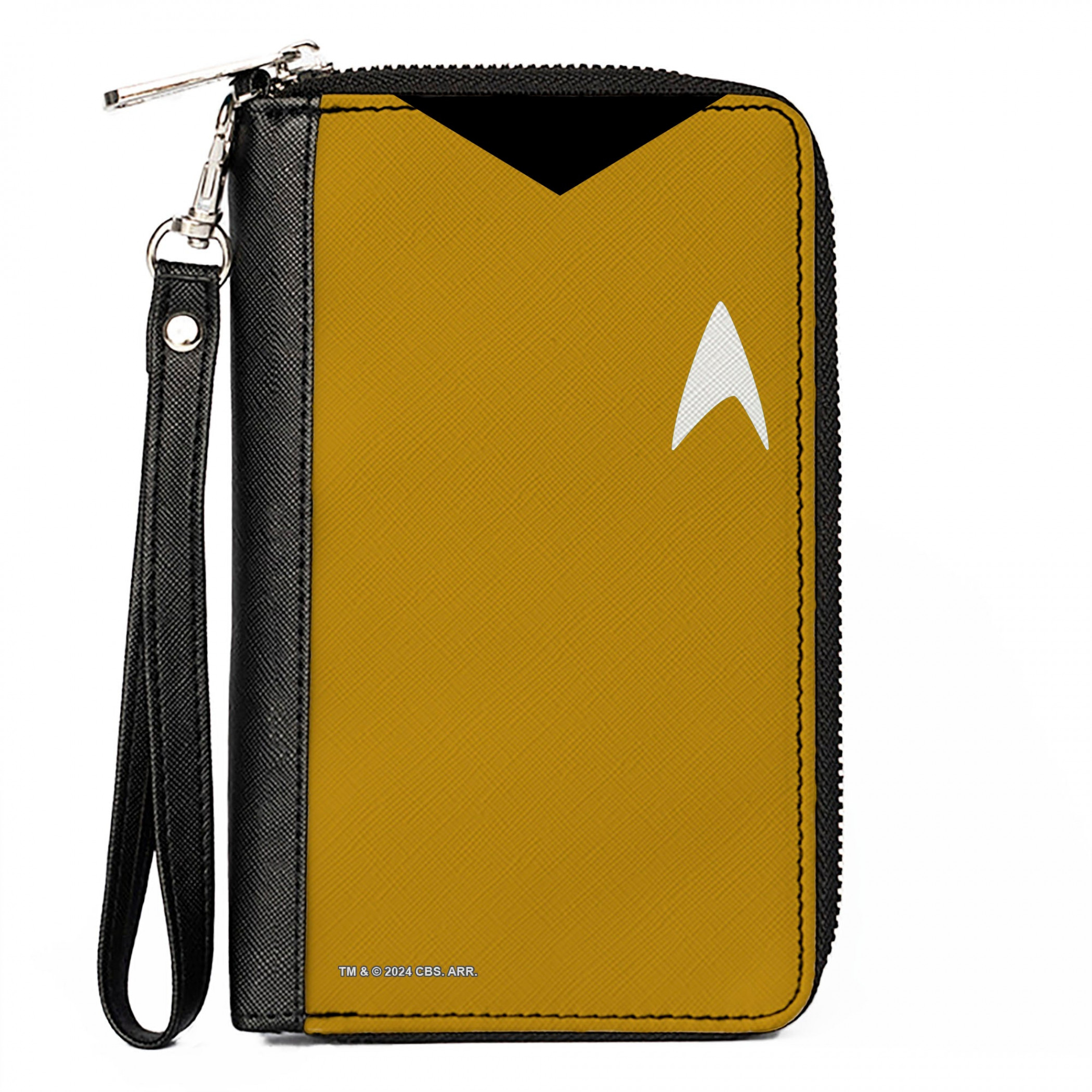 Star Trek Captain Kirk Uniform PU Leather Zip Around Wallet, Yellow