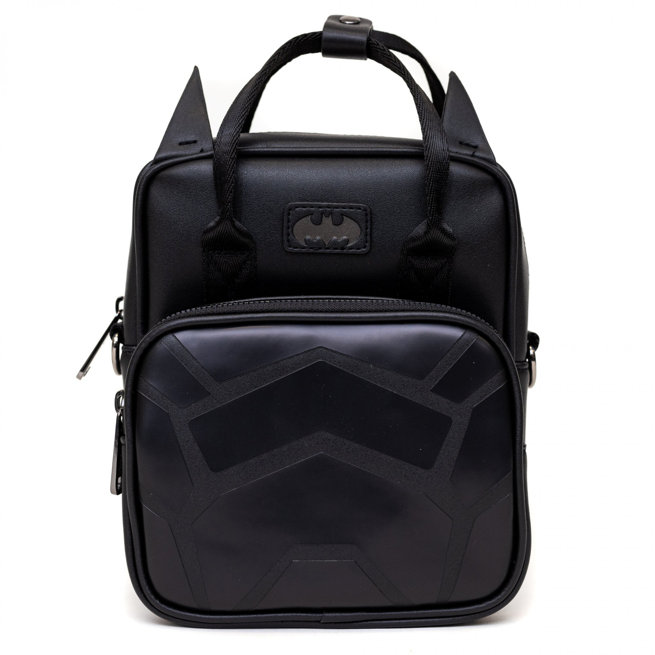 Batman Embossed Armor Crossbody Bag, Black