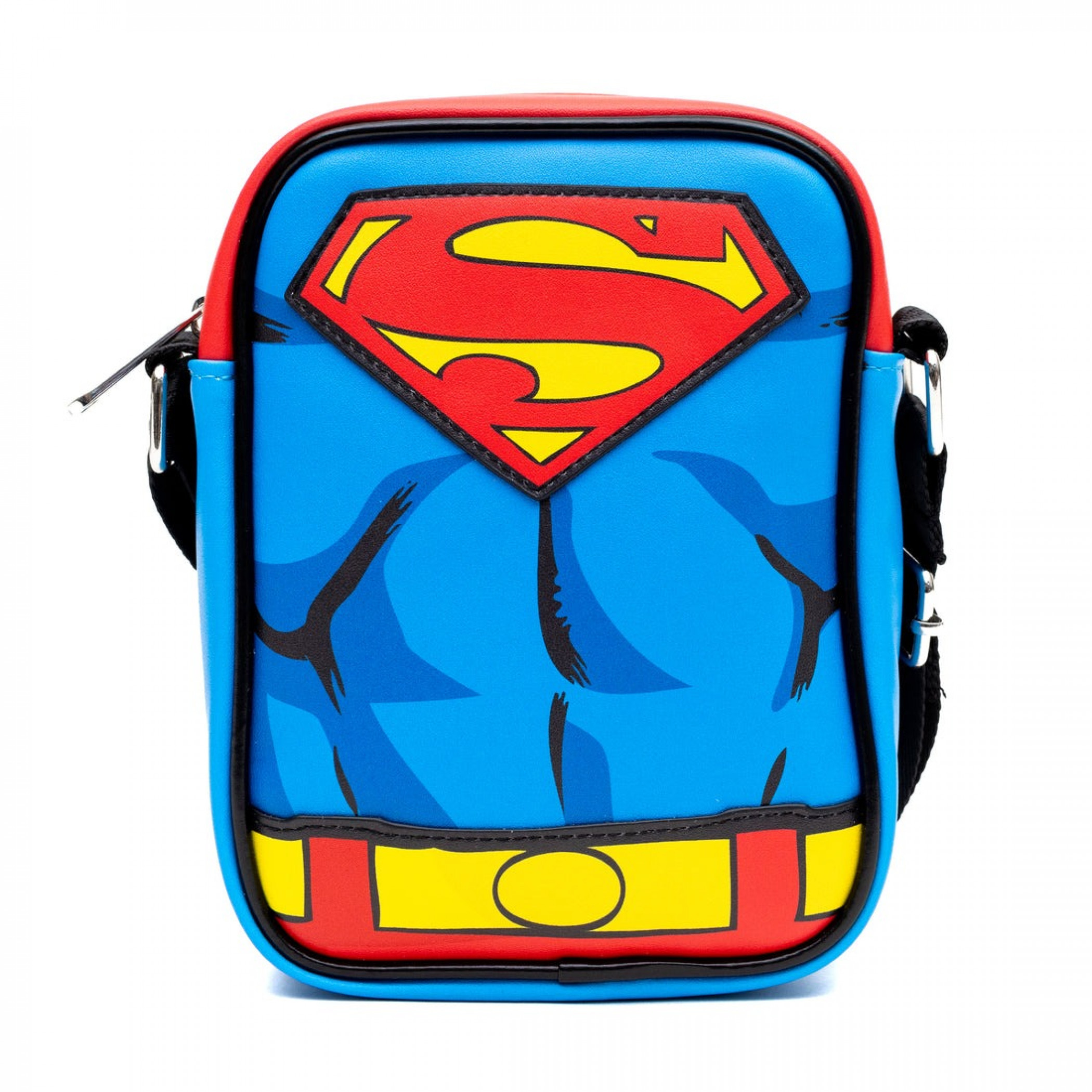Superman Character Close-Up Crossbody Bag, Blue