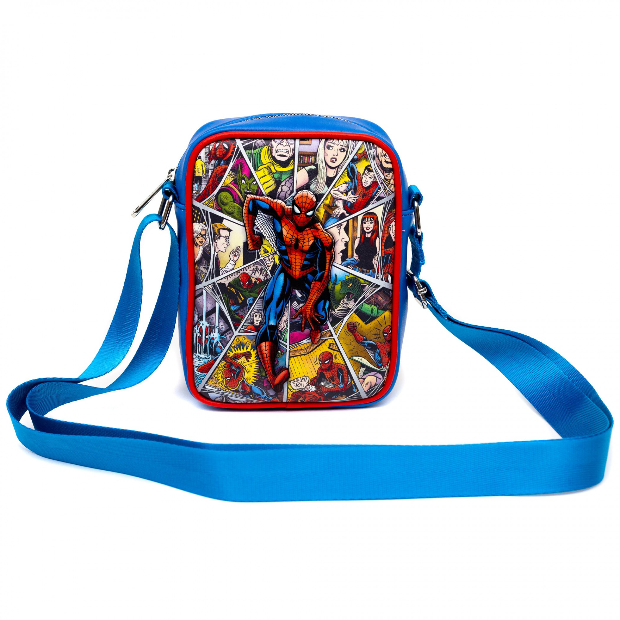 Spider-Man Beyond Amazing Character Collage Crossbody Bag, Red