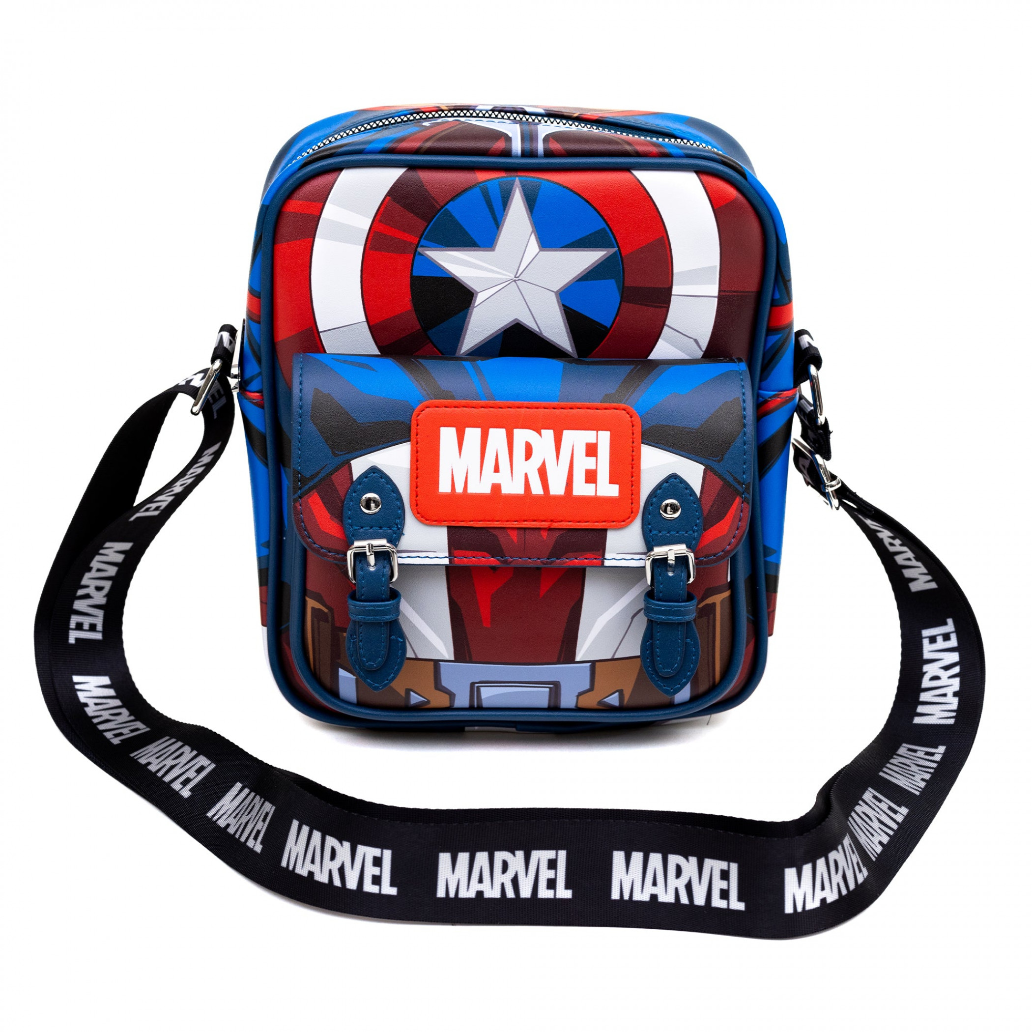 Captain America Hero Suit Crossbody Bag, Multi-Color
