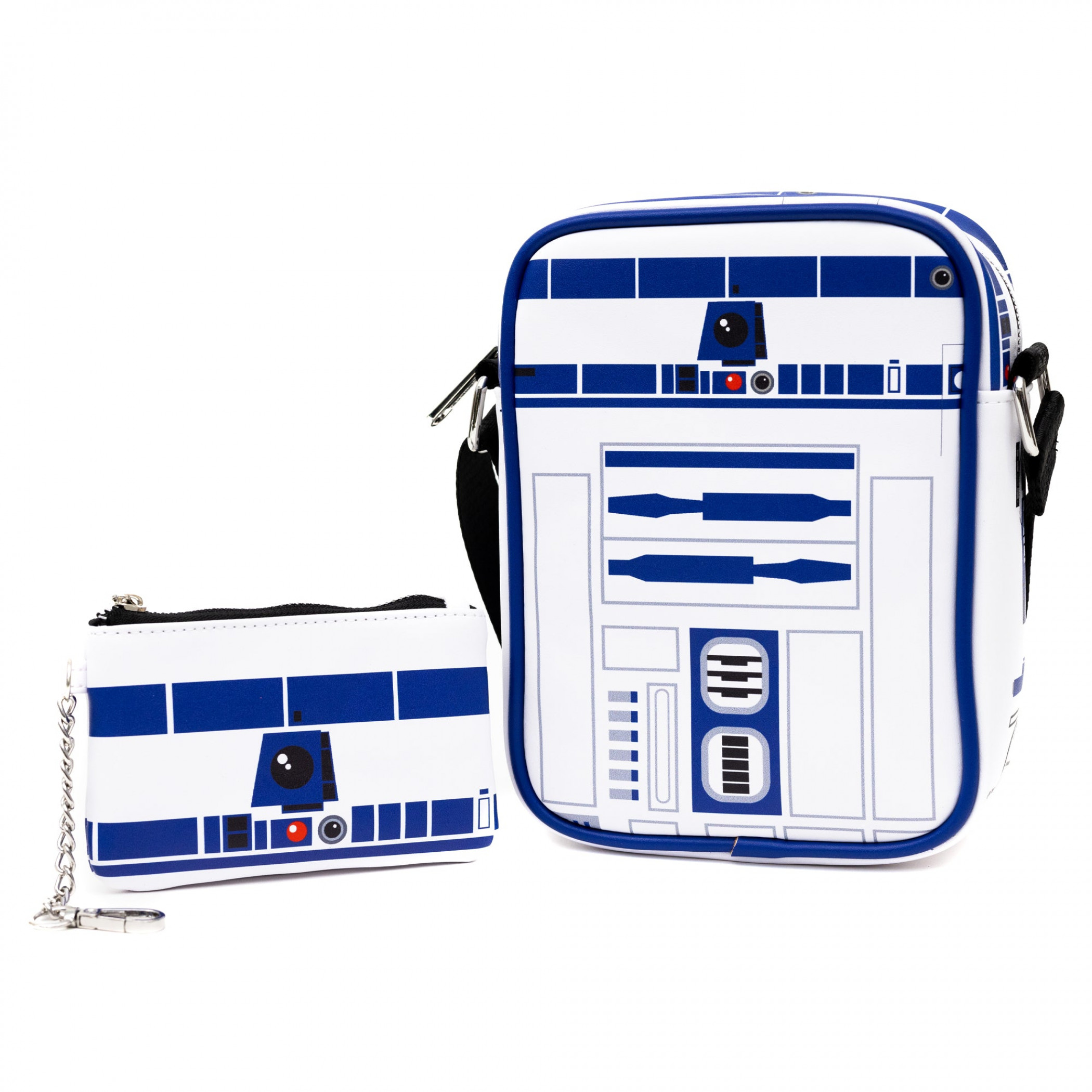 Star Wars R2-D2 Crossbody Bag and Keychain Coin Purse Combo, Multi-Color