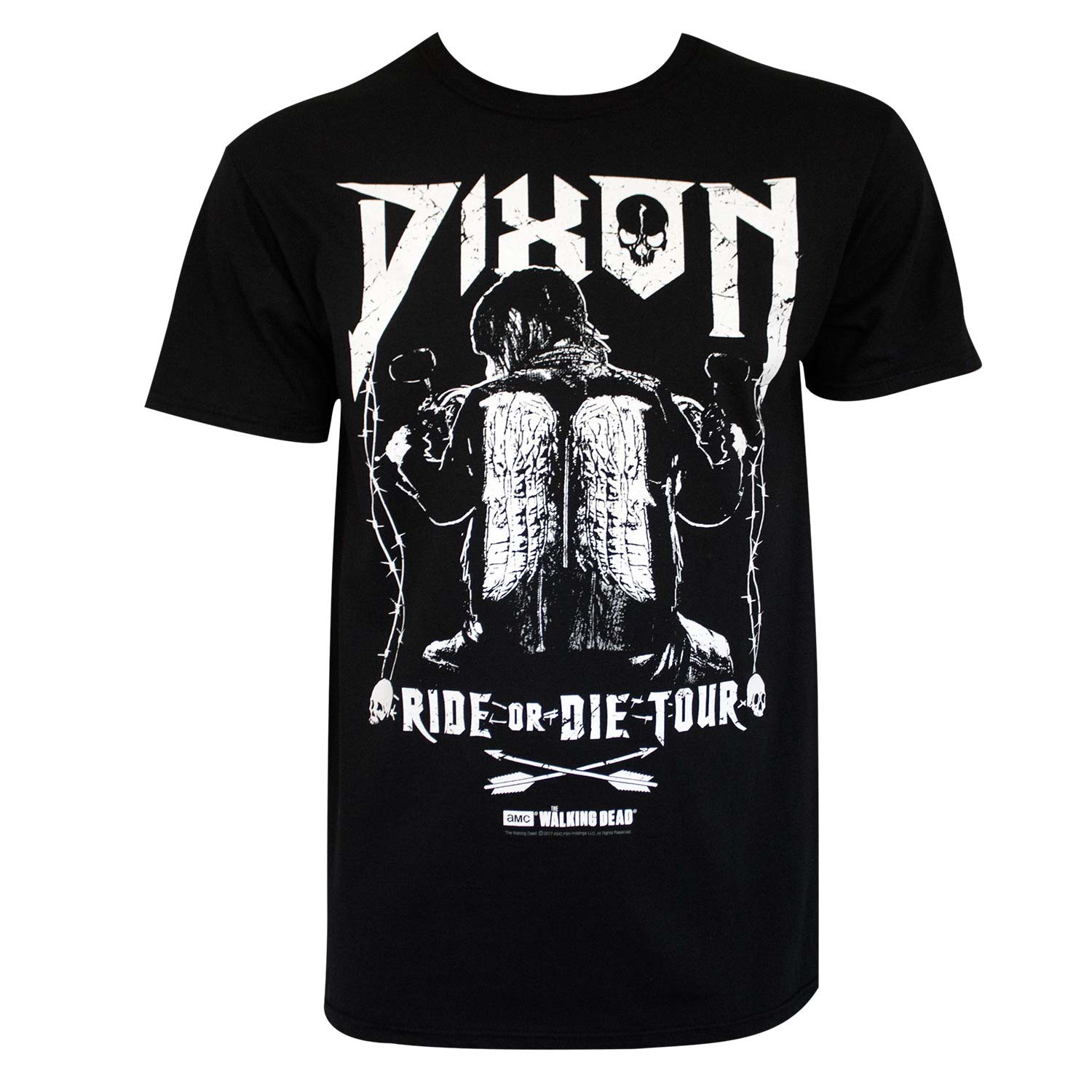 Walking Dead Dixon Ride Or Die Black Tee Shirt