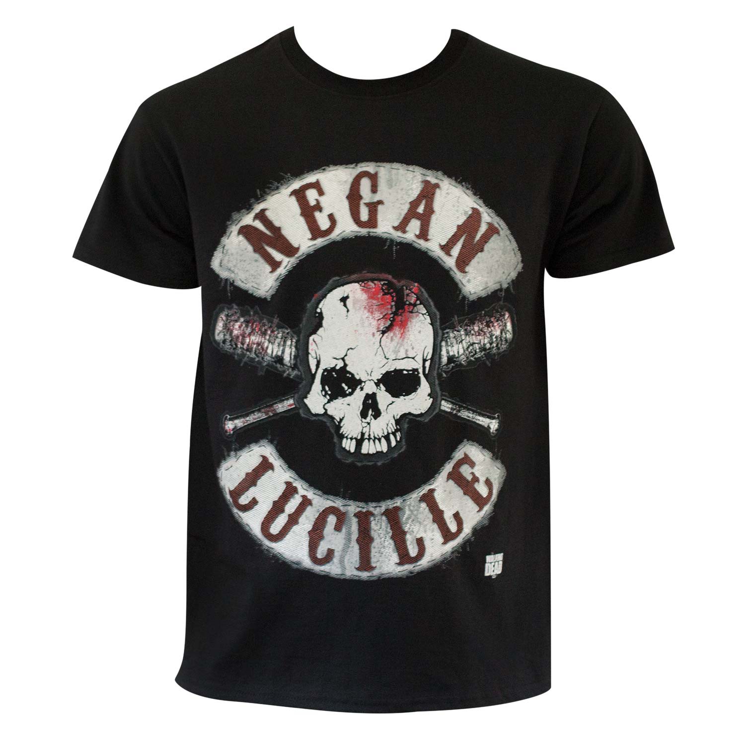 Walking Dead Men's Black Negan And Lucille Logo T-Shirt