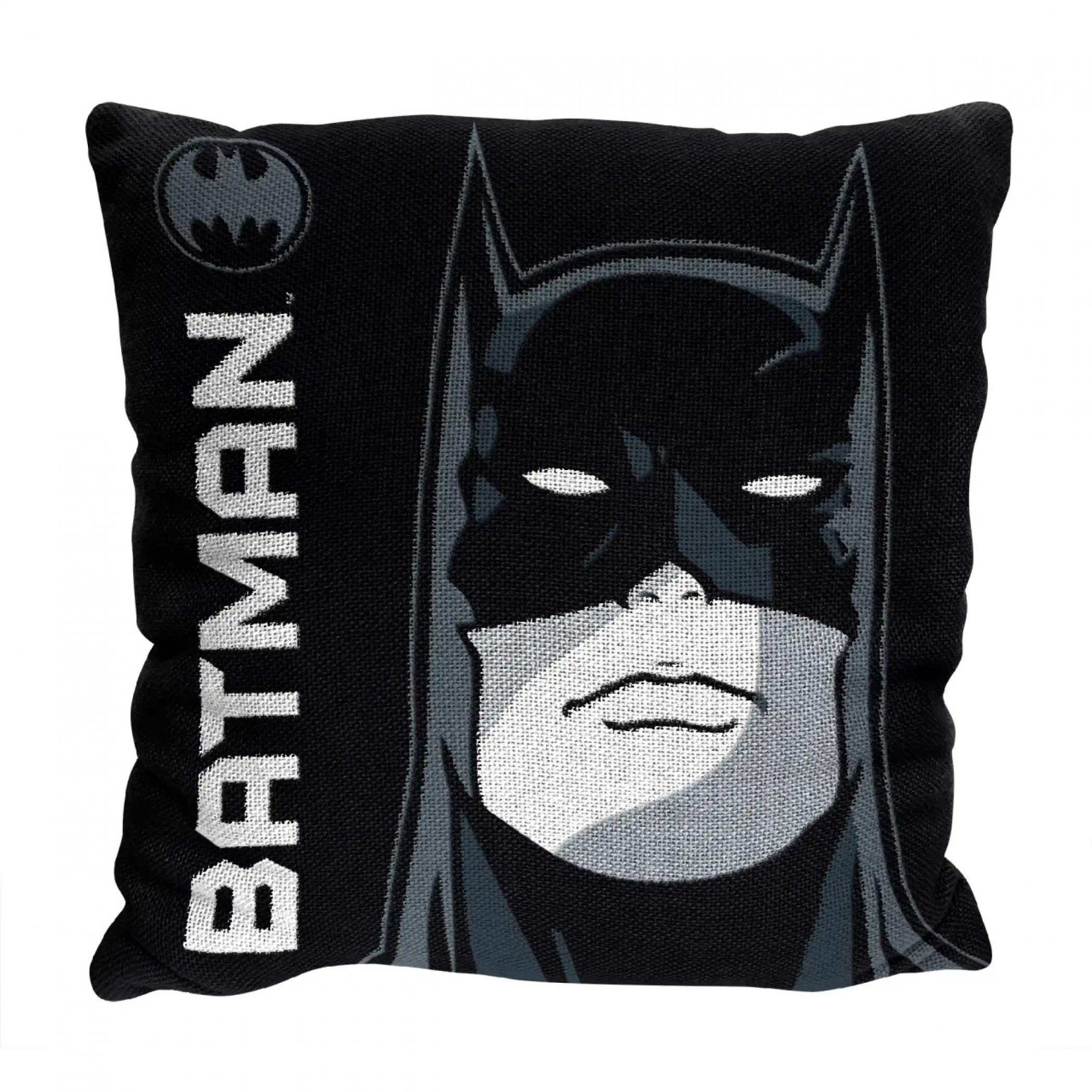 Batman I am Batman 20' Woven Jacquard Pillow, Black