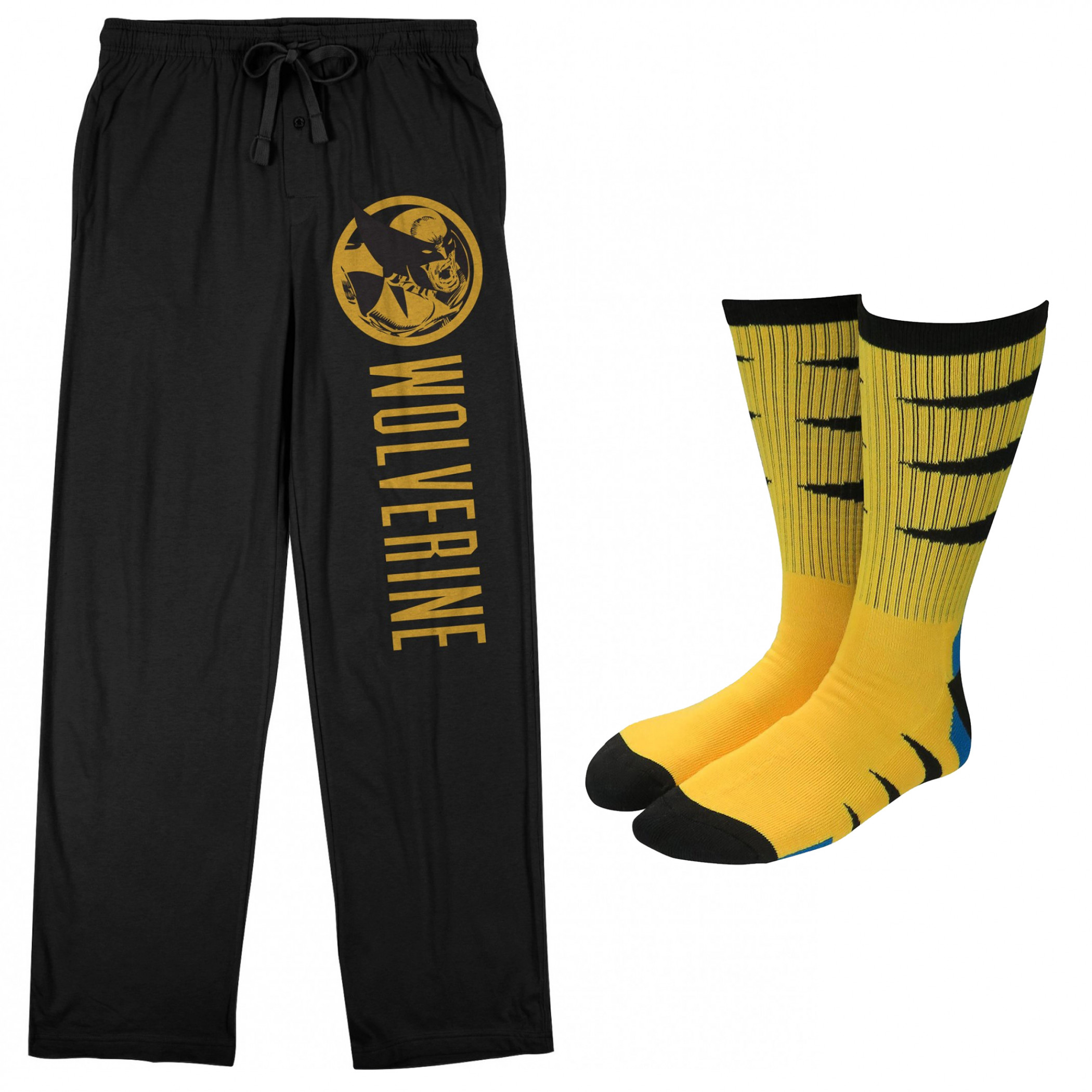 X-Men Wolverine Sleep Pants & Socks Bundle, Multi-Color