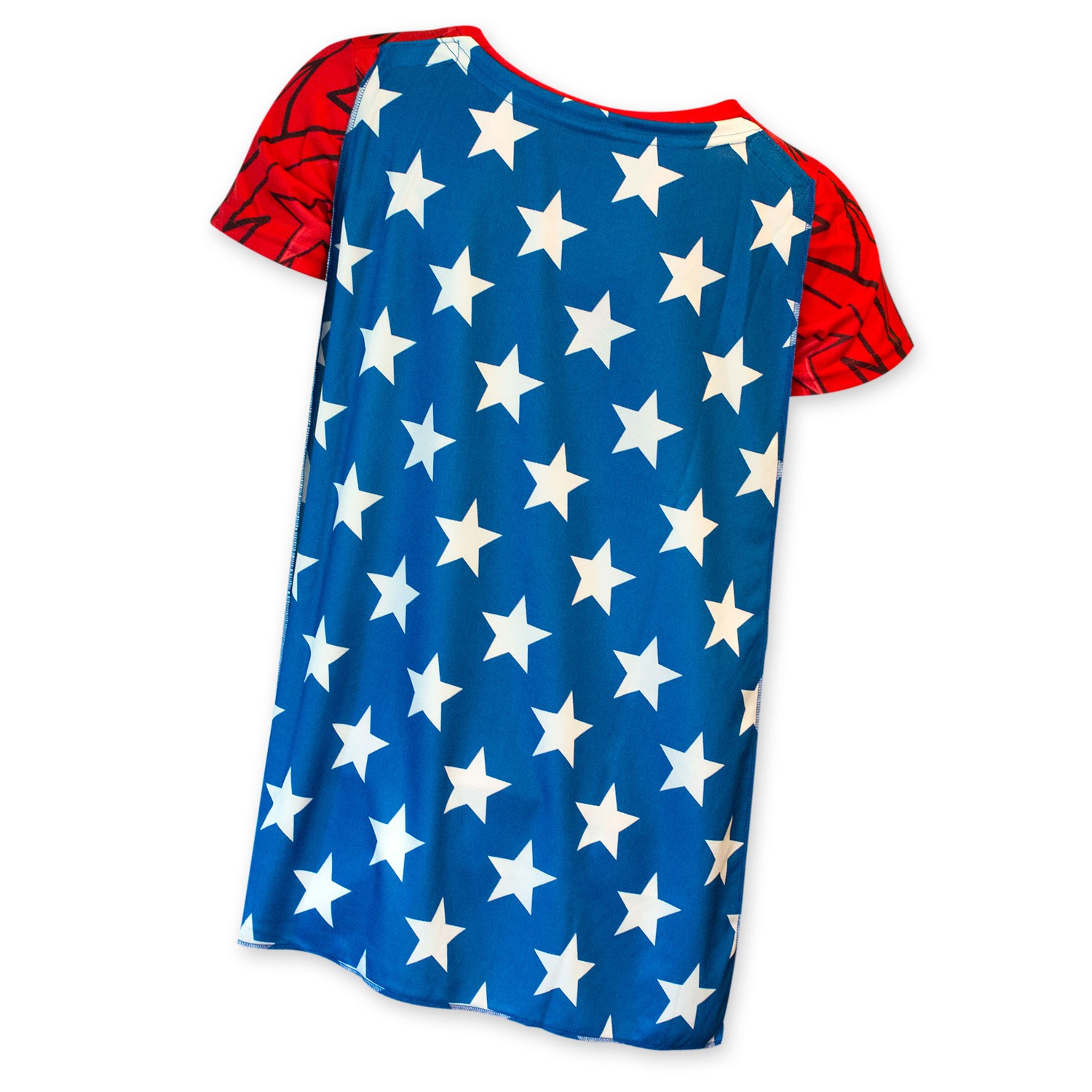 Wonder Woman Sublimated Women's Caped Costume T-Shirt