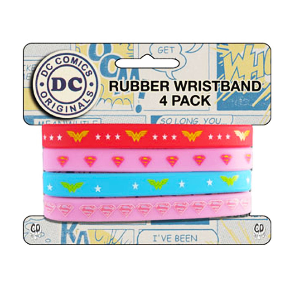 Wonder Woman 4 Piece Rubber Bracelet Set