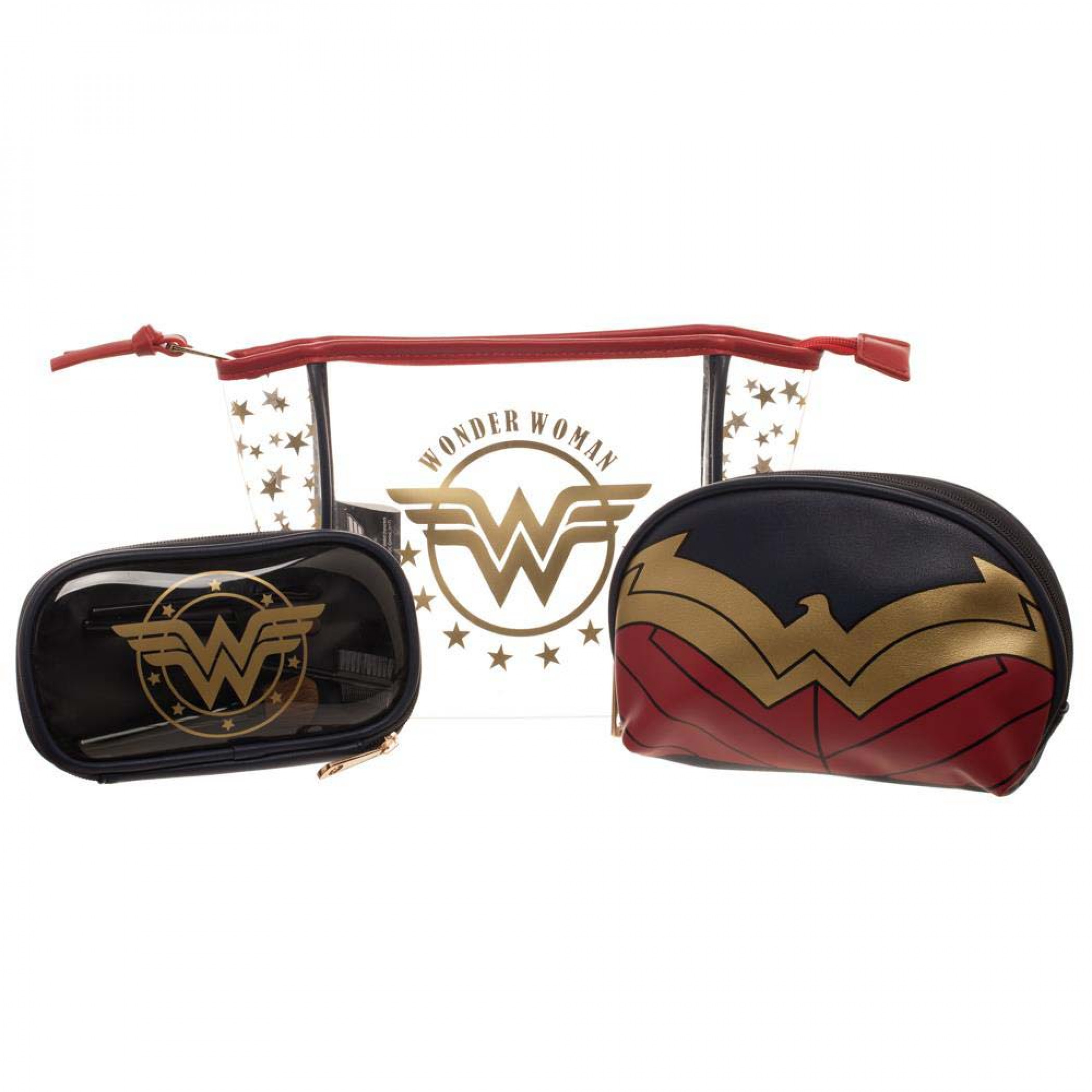 Wonder Woman 3 Piece Cosmetic Set, Clear