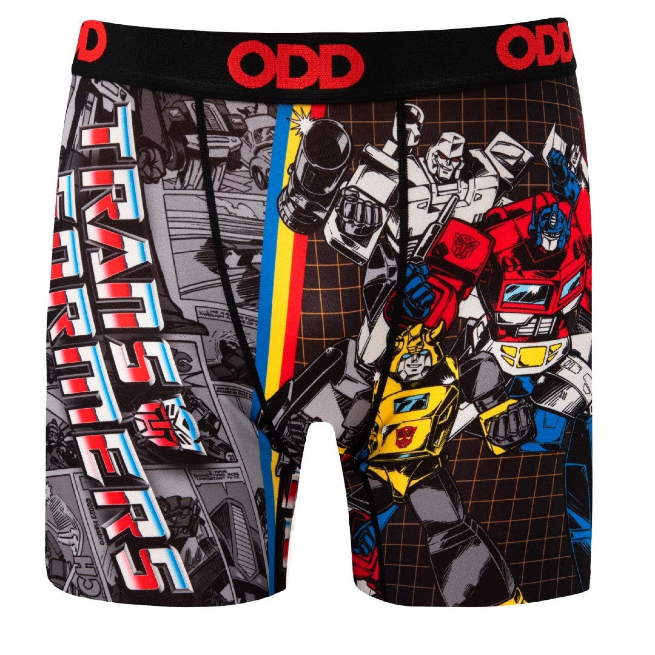 Transformers Action Comic Print Men's Boxer Briefs, Black