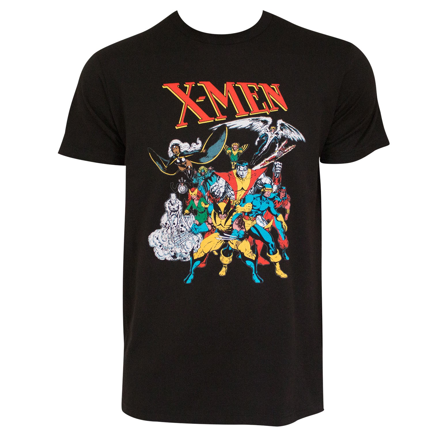 X-Men Vintage Characters Black Tee Shirt, Black