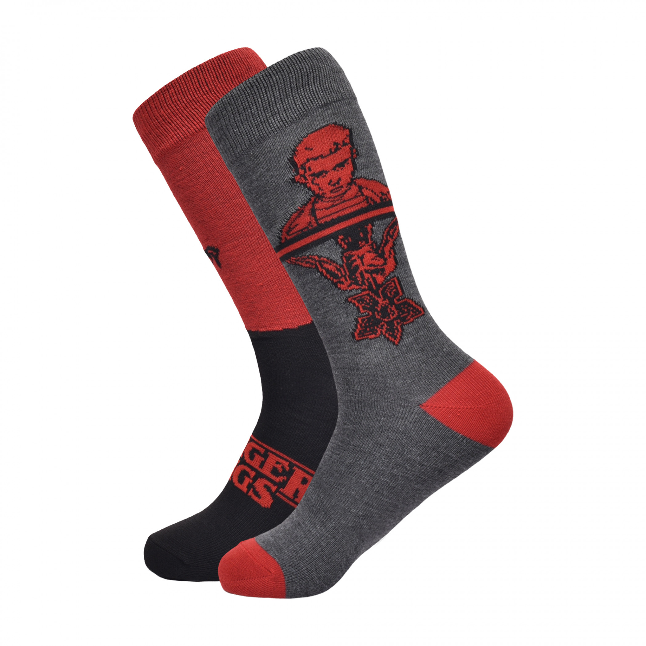 Stranger Things The Upside Down 2-Pairs of Crew Socks, Multi-Color