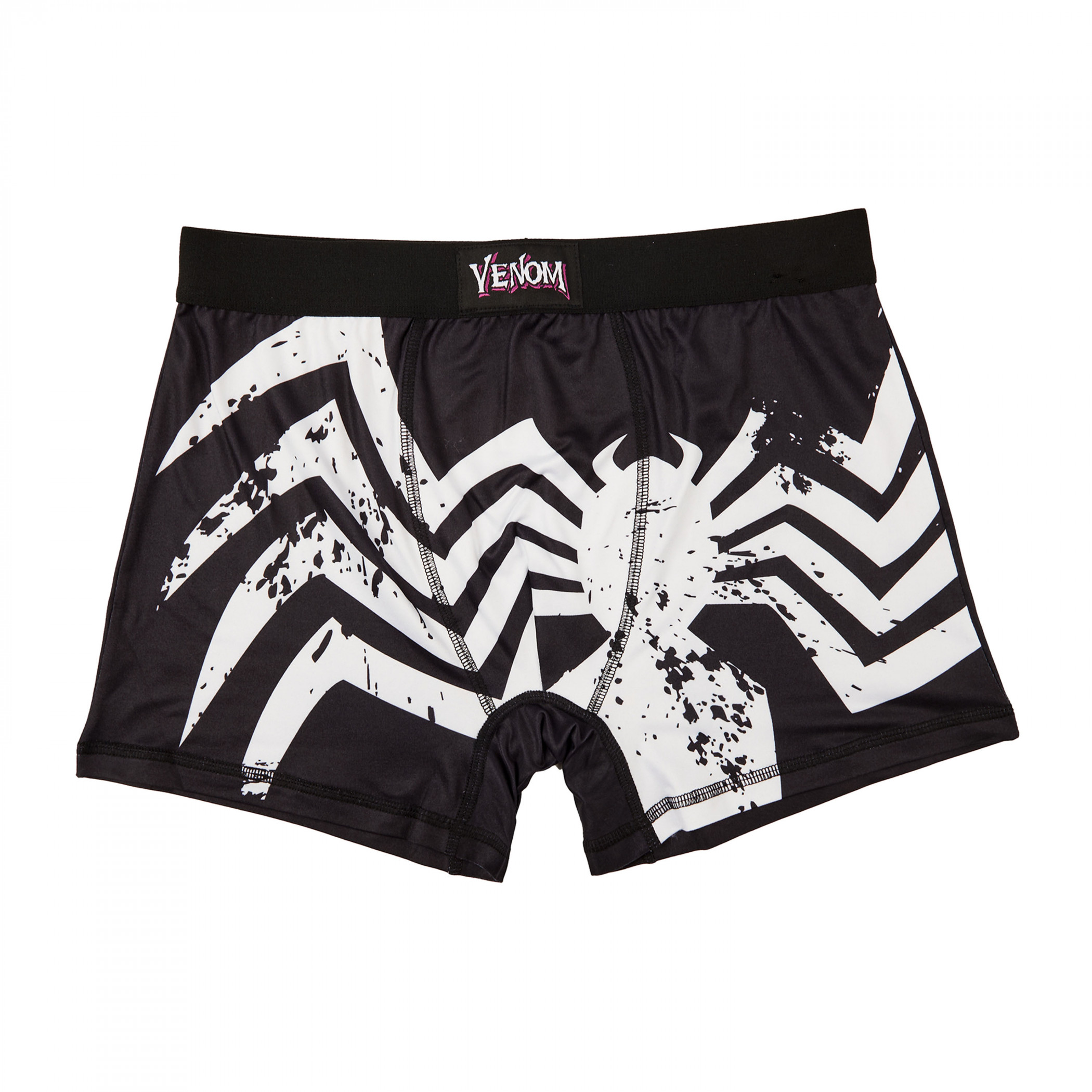 Venom Distressed Logo Men's Underwear Boxer Briefs, Black