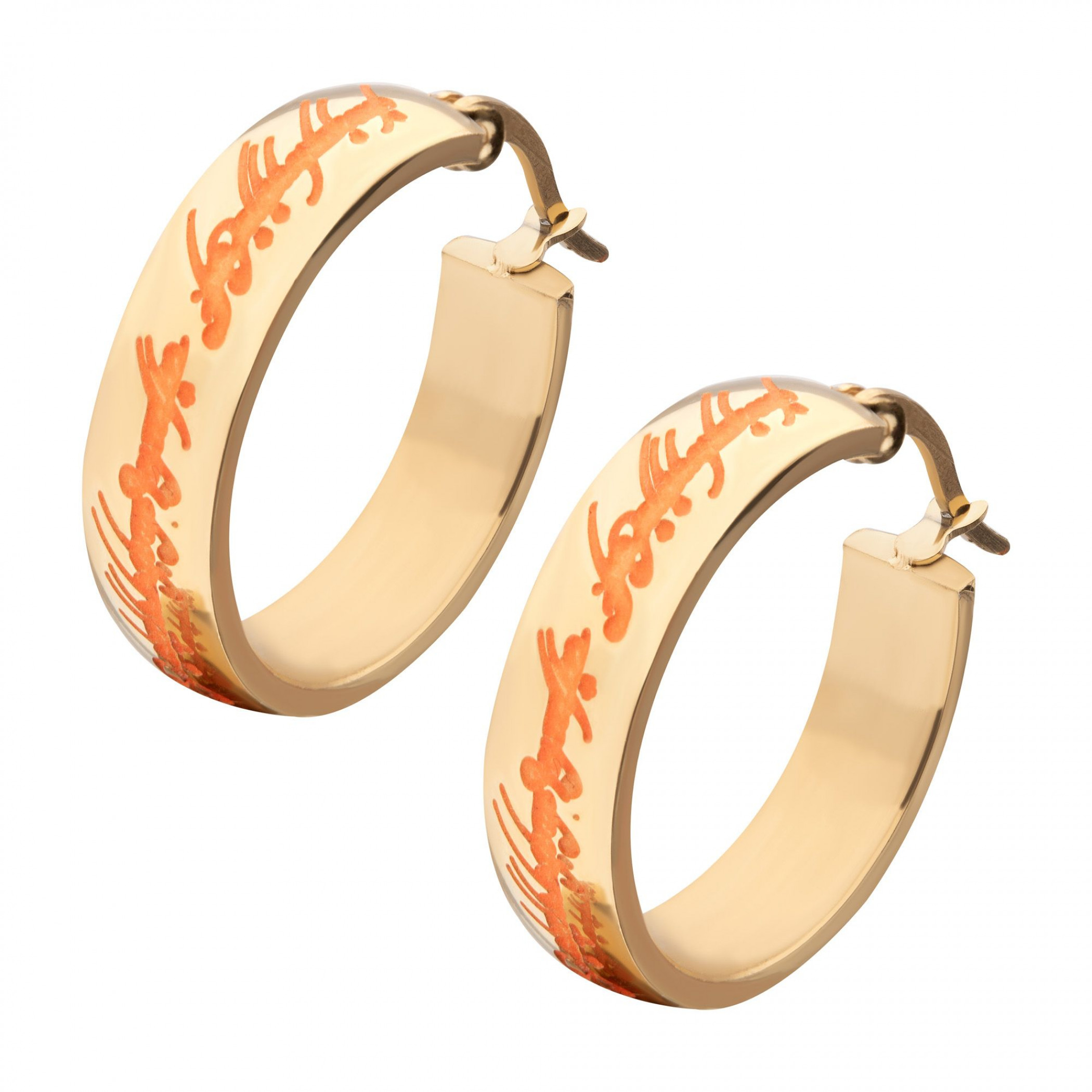 Lord of The Rings Loop Glow in the Dark Earrings, Gold