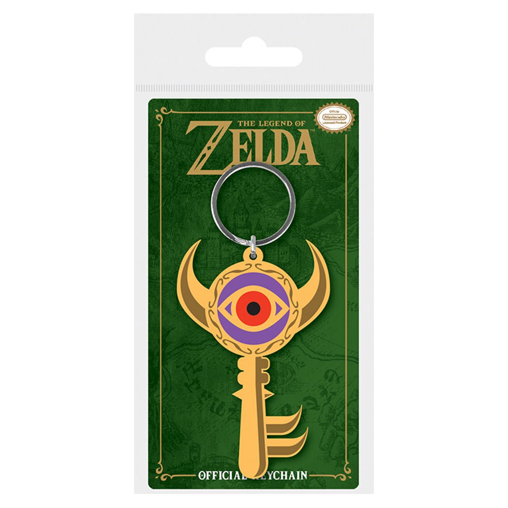 Legend Of Zelda Boss Key Rubber Keychain, Gold