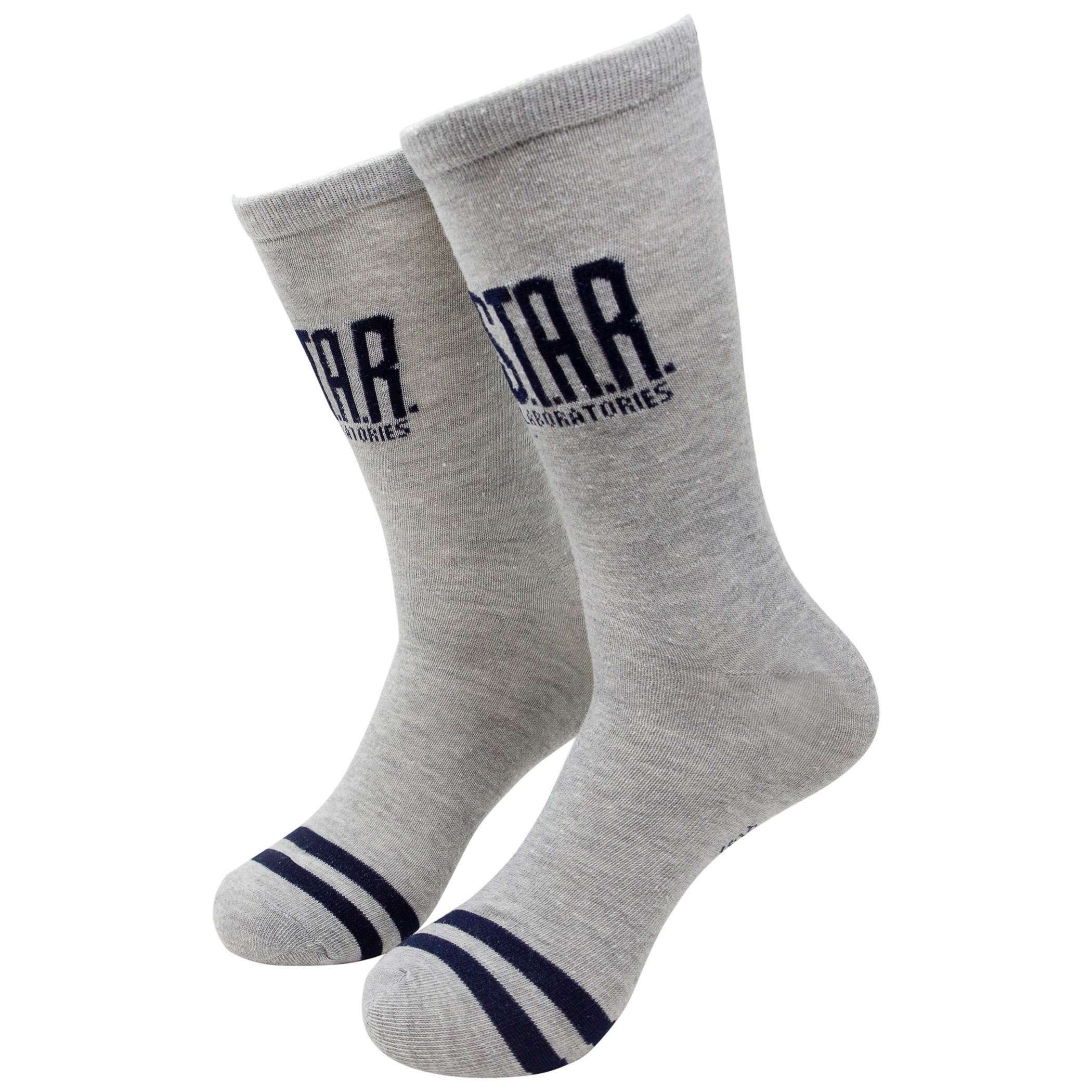 The Flash S.T.A.R. Labs Grey Crew Socks, Grey