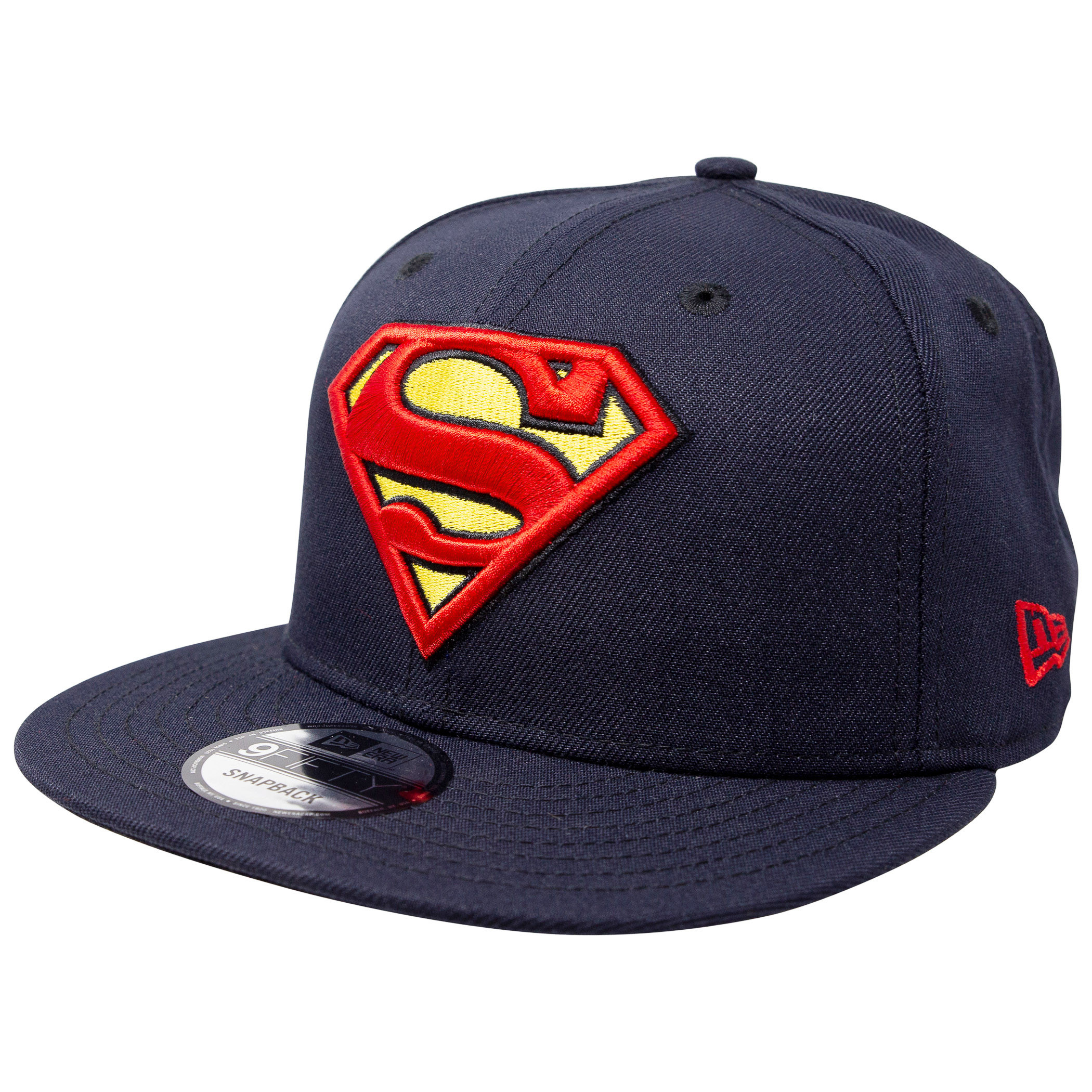 Superman Classic Symbol on Navy New Era 9Fifty Adjustable Hat, Blue