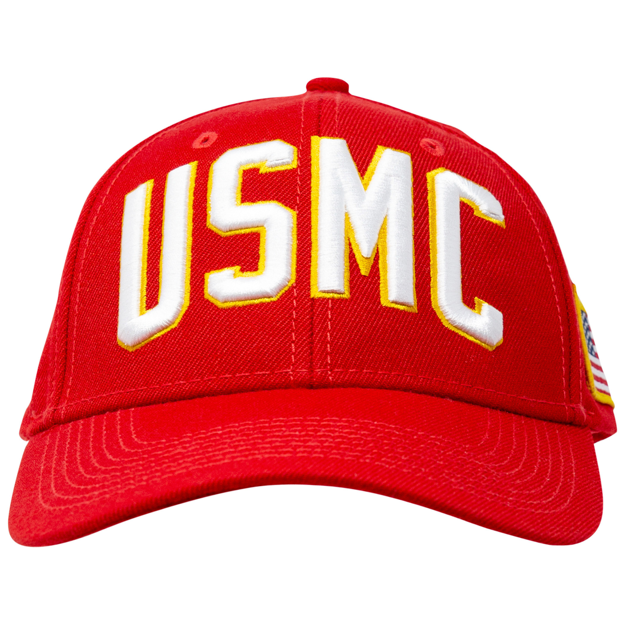 USMC Adjustable Red Snapback Hat - image 2