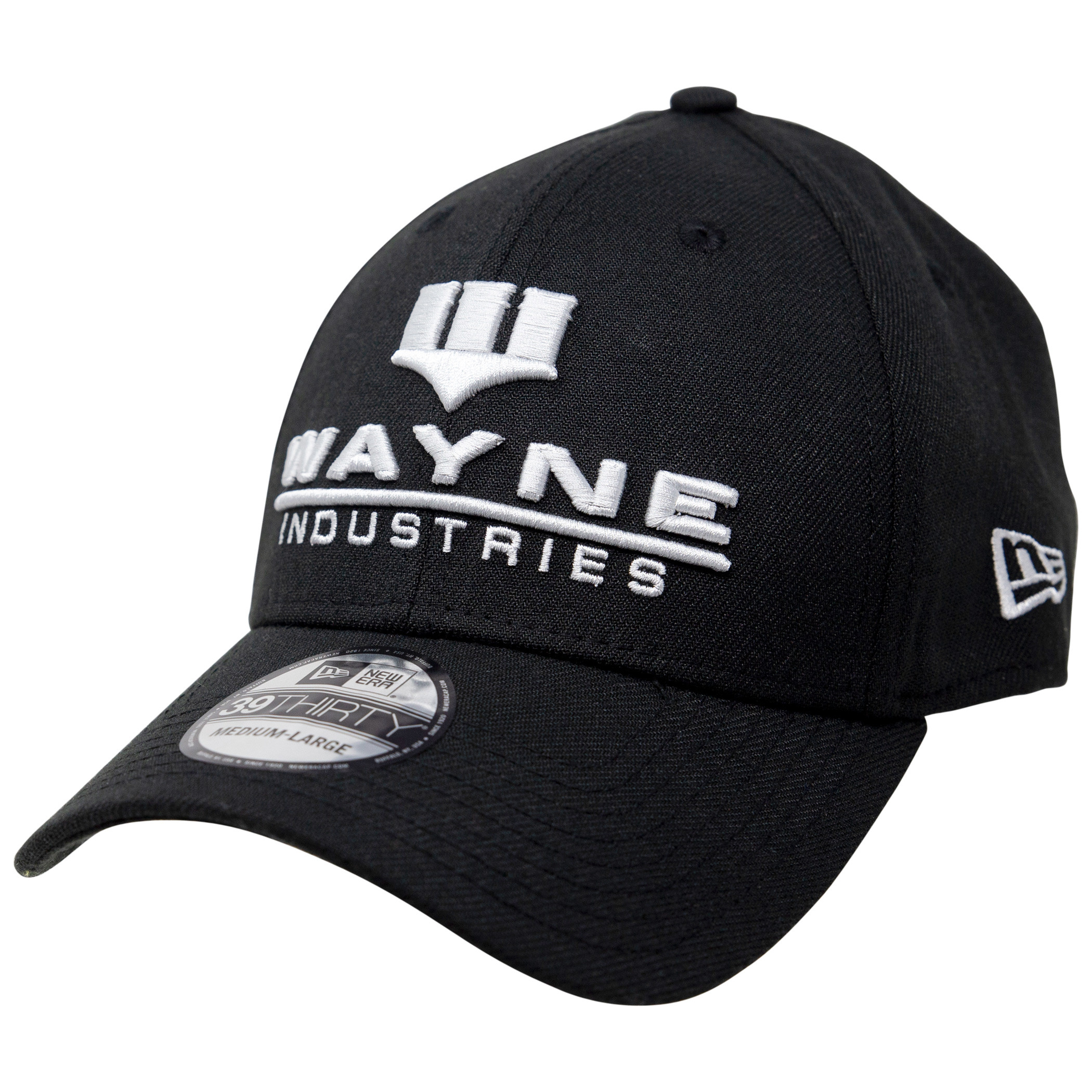 Batman Wayne Industries New Era 39Thirty Fitted Hat, Black