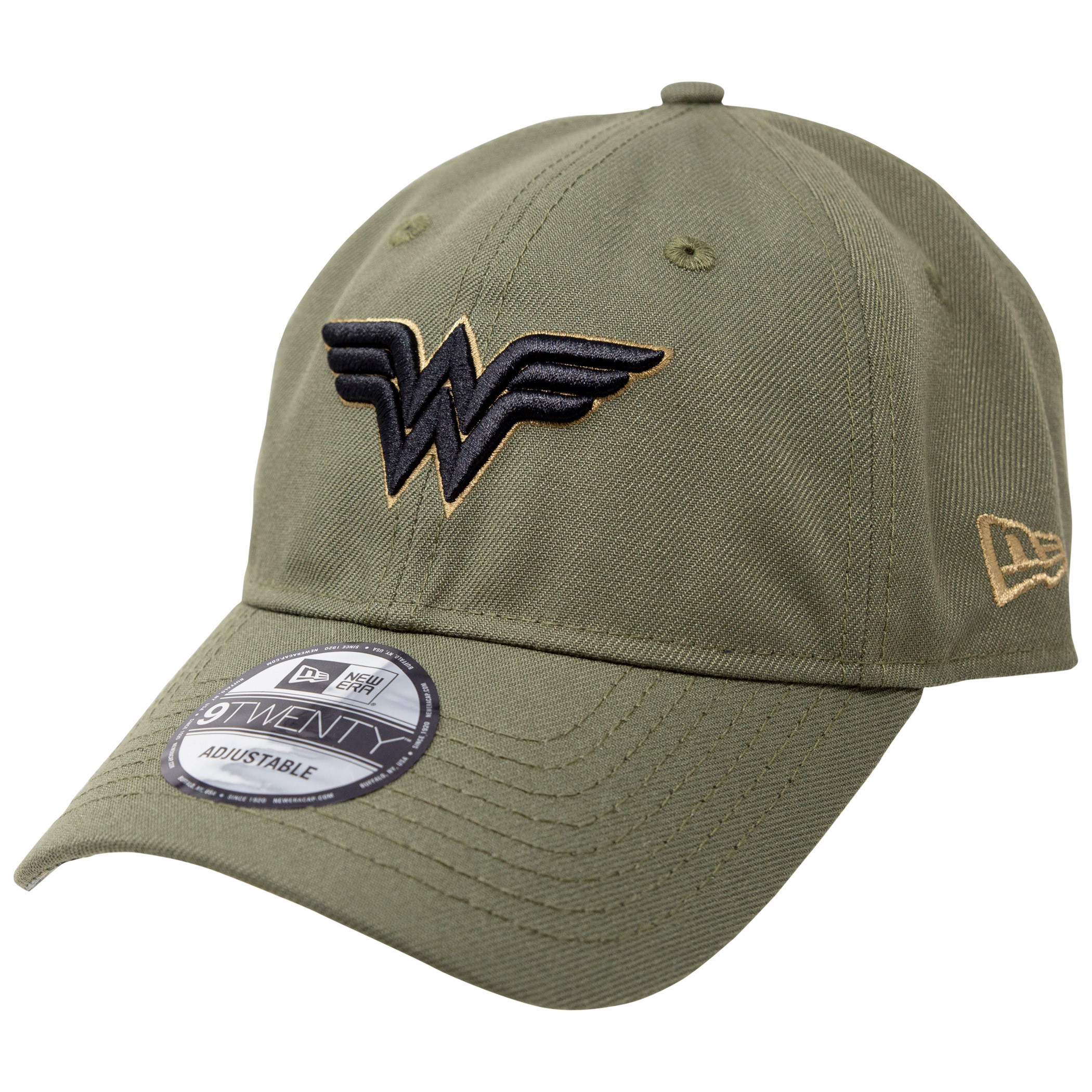 Wonder Woman Salute to Service New Era 9Twenty Adjustable Hat, Green