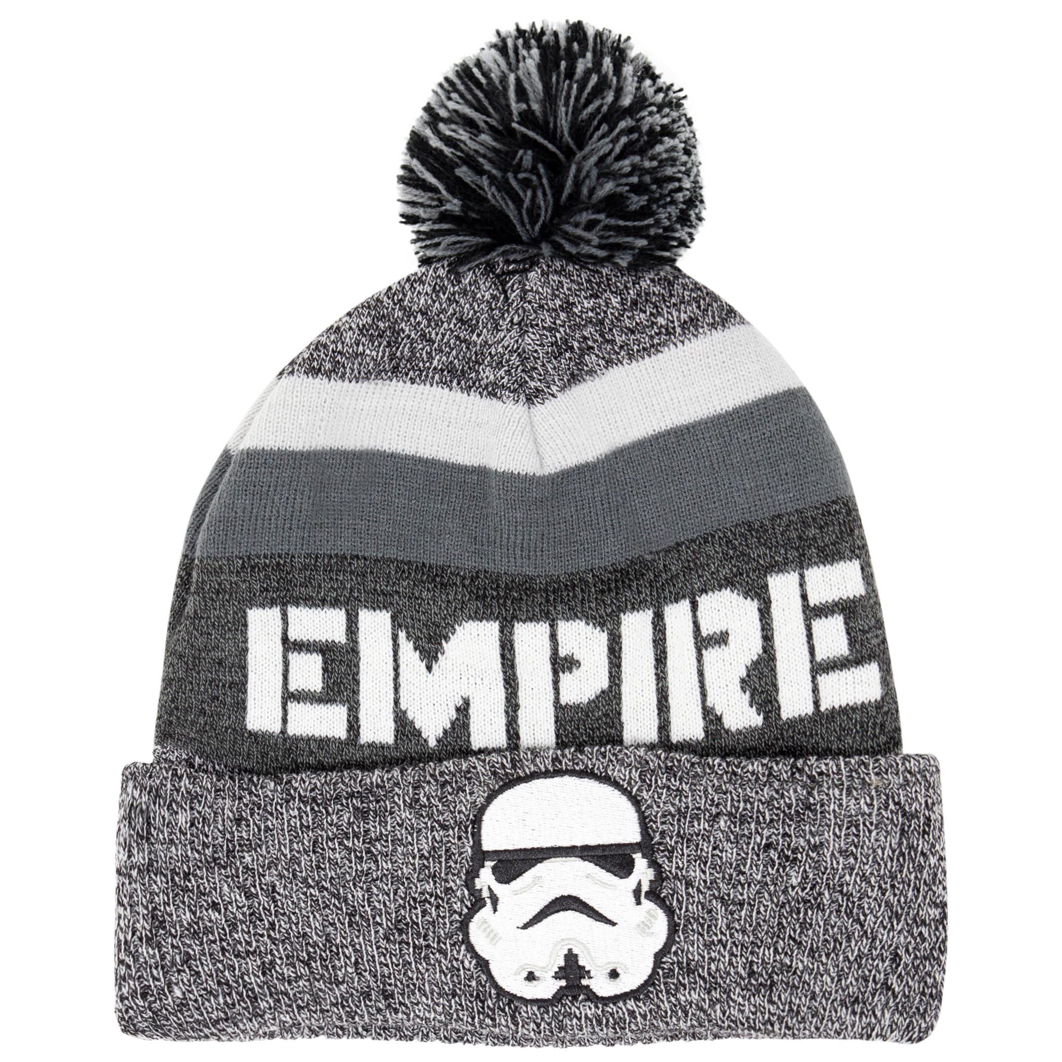 Star Wars Storm Trooper Empire Cuff Pom Beanie, Grey