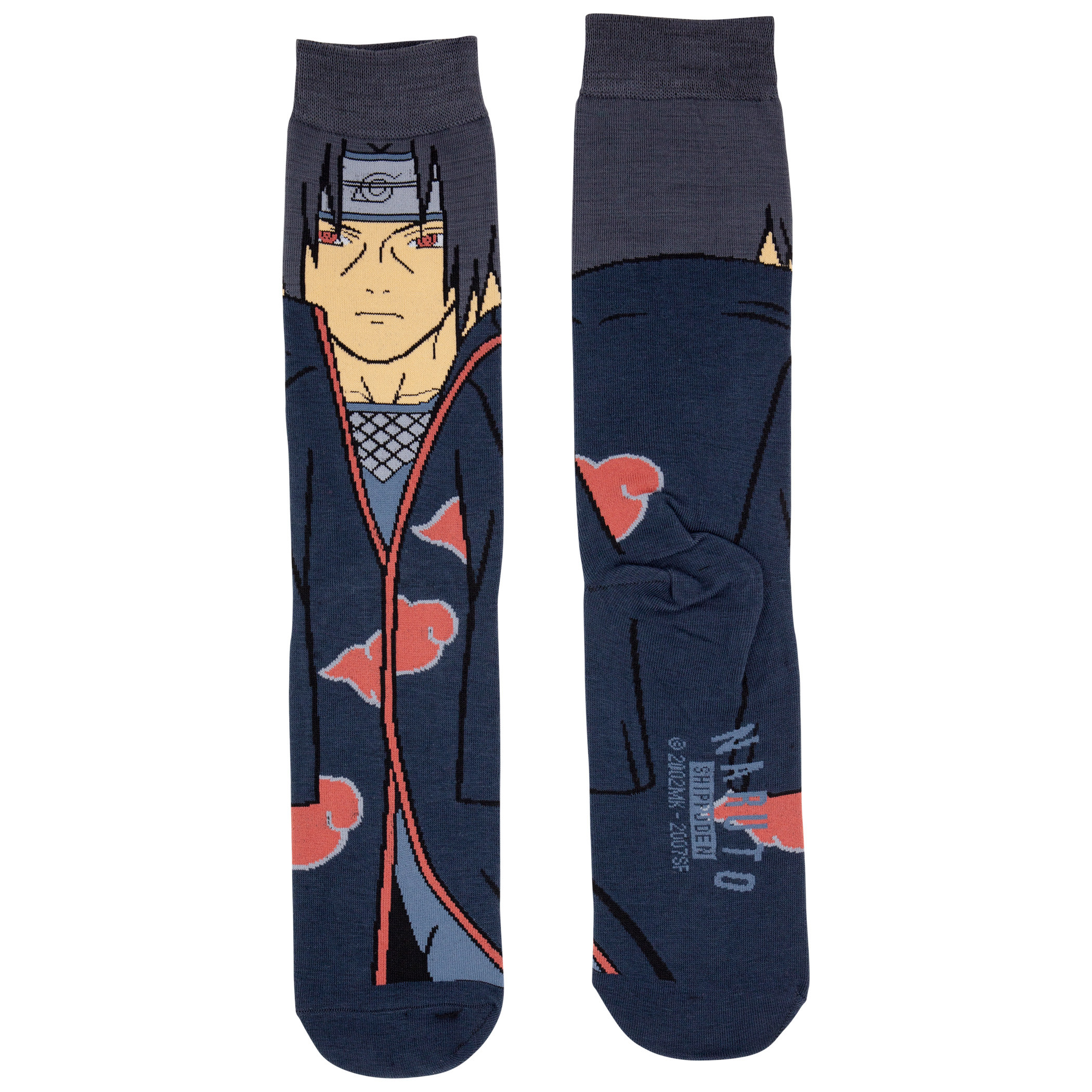 Naruto Itachi 360 Character Crew Sock, Black