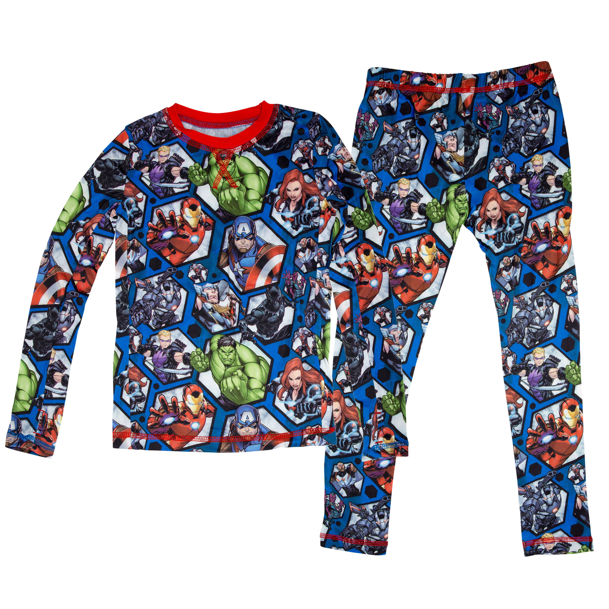 Avengers Marvel Big Boys 2-Piece Pajama Set, Blue