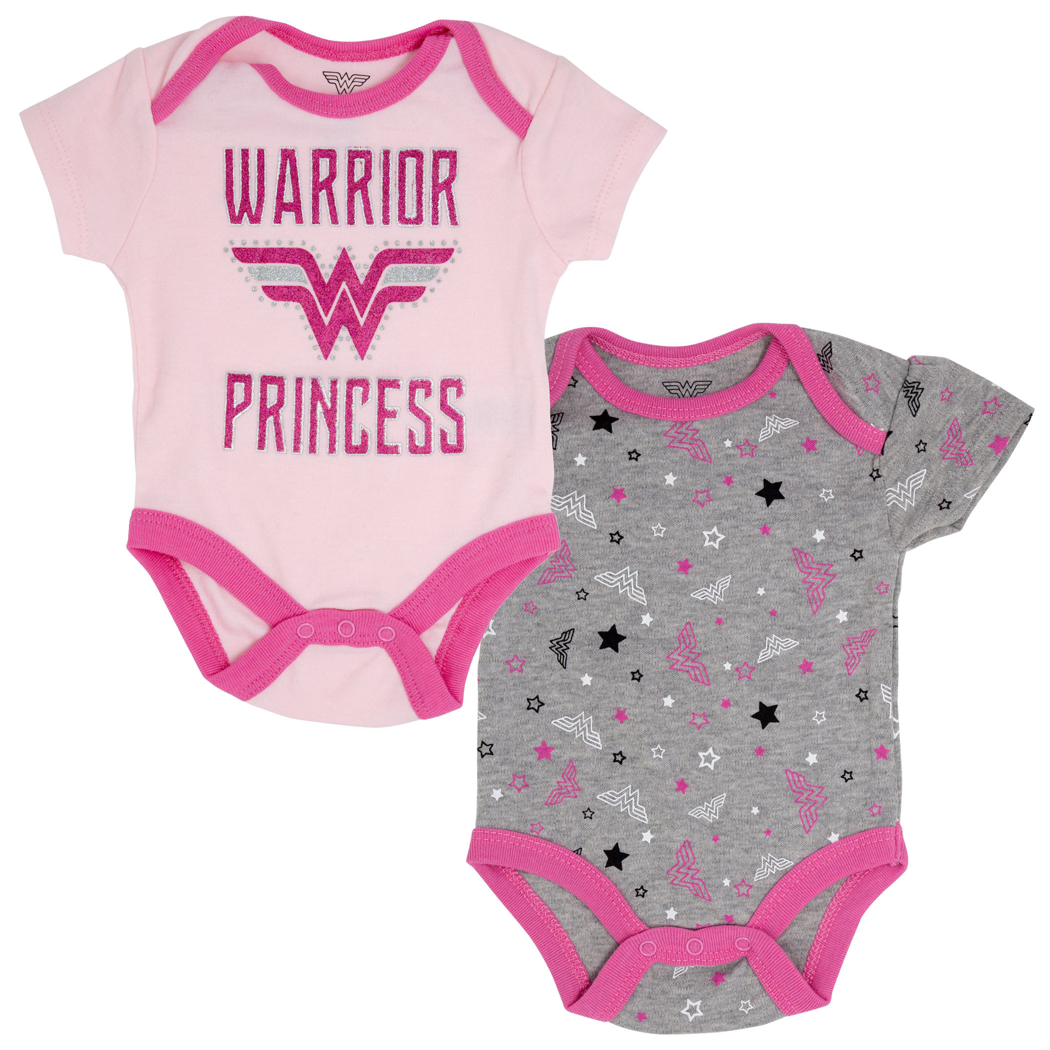 Wonder Woman Warrior Princess 2-Piece Infant Snapsuit Set, Red