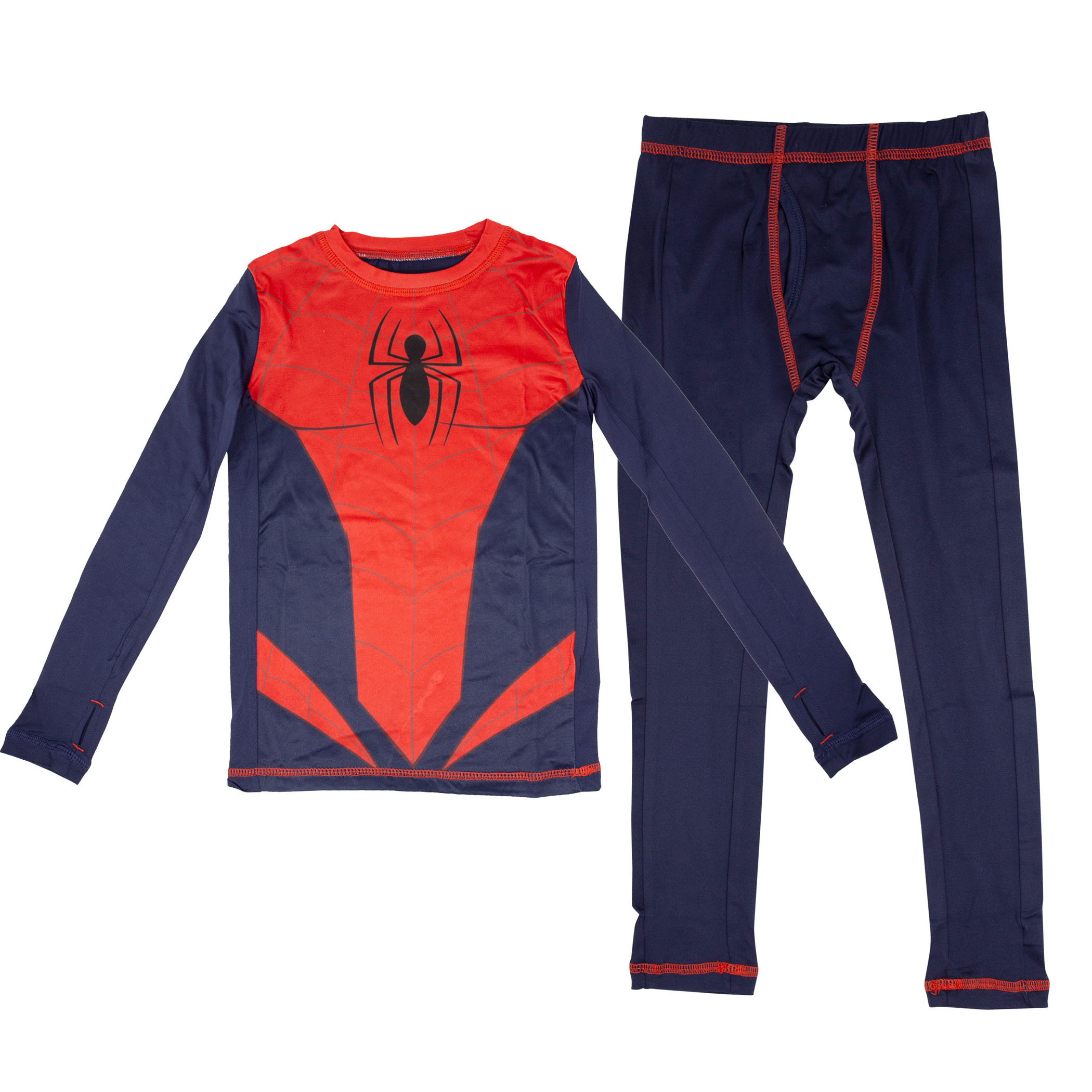 Spider-Man Costume Big Boys 2-Piece Pajama Set, Blue